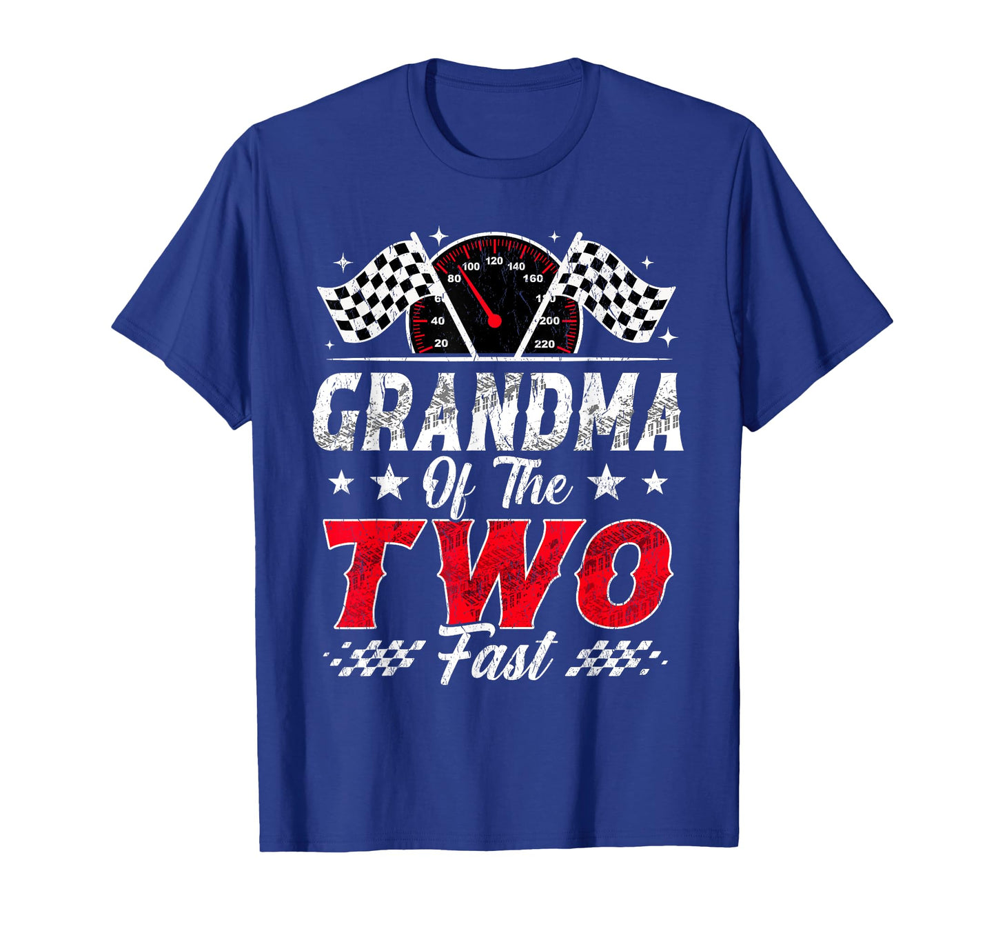 Grandma of The Two Fast 2nd Birthday Racing Car Family T-Shirt