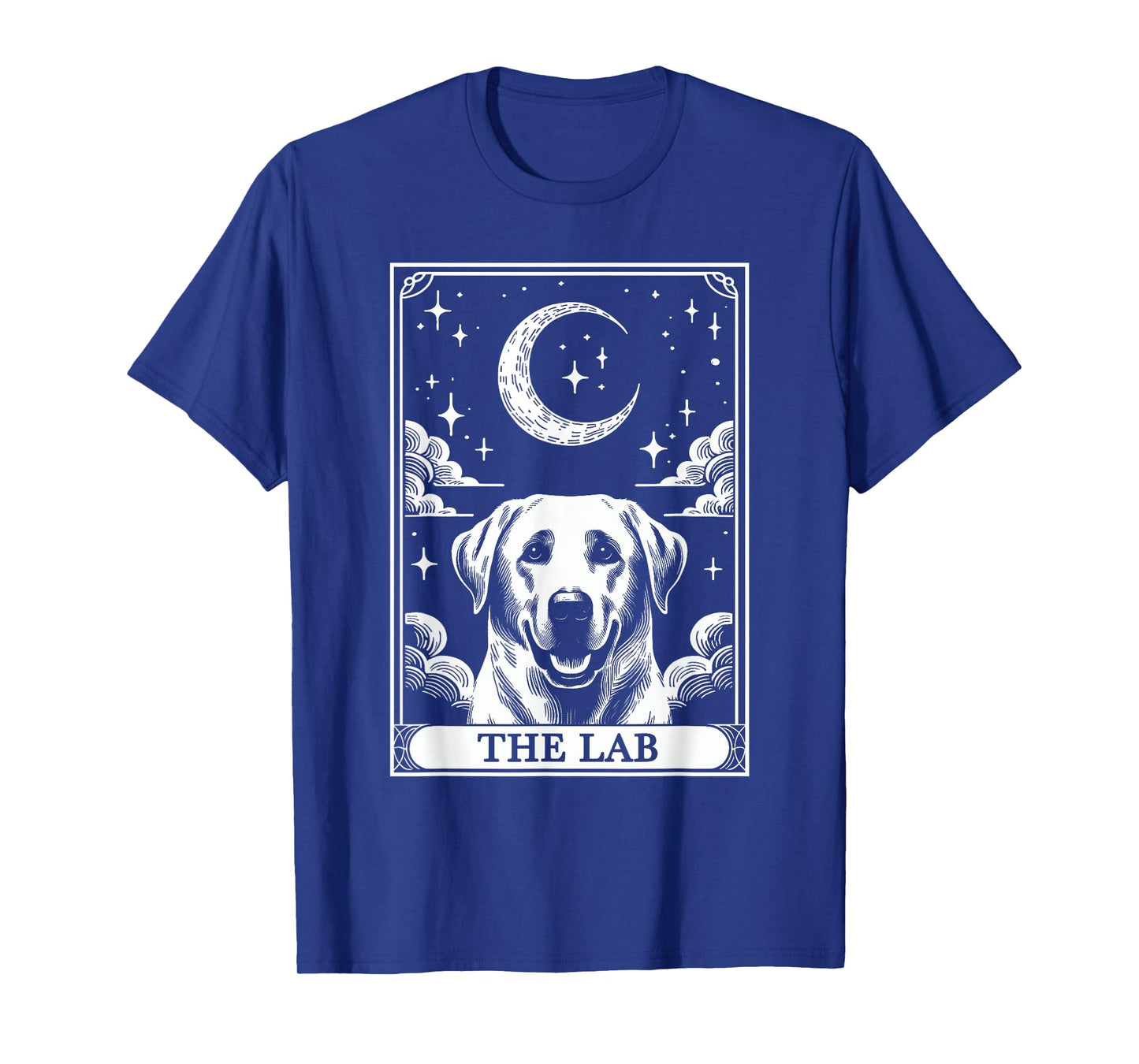 Tarot Card Vintage Crescent Moon Labrador Retriever Dog Mom Men Women Girls Kids T-Shirt