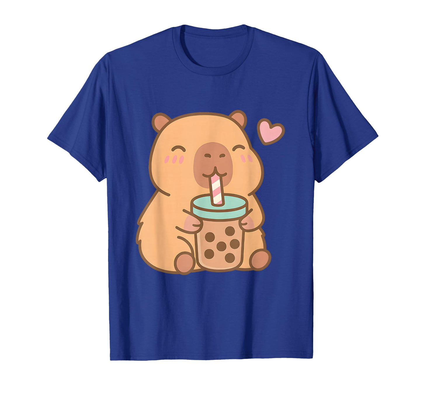 Cute Capybara Kawaii Anime Drinking Bubble Tea Lover Girls T-Shirt