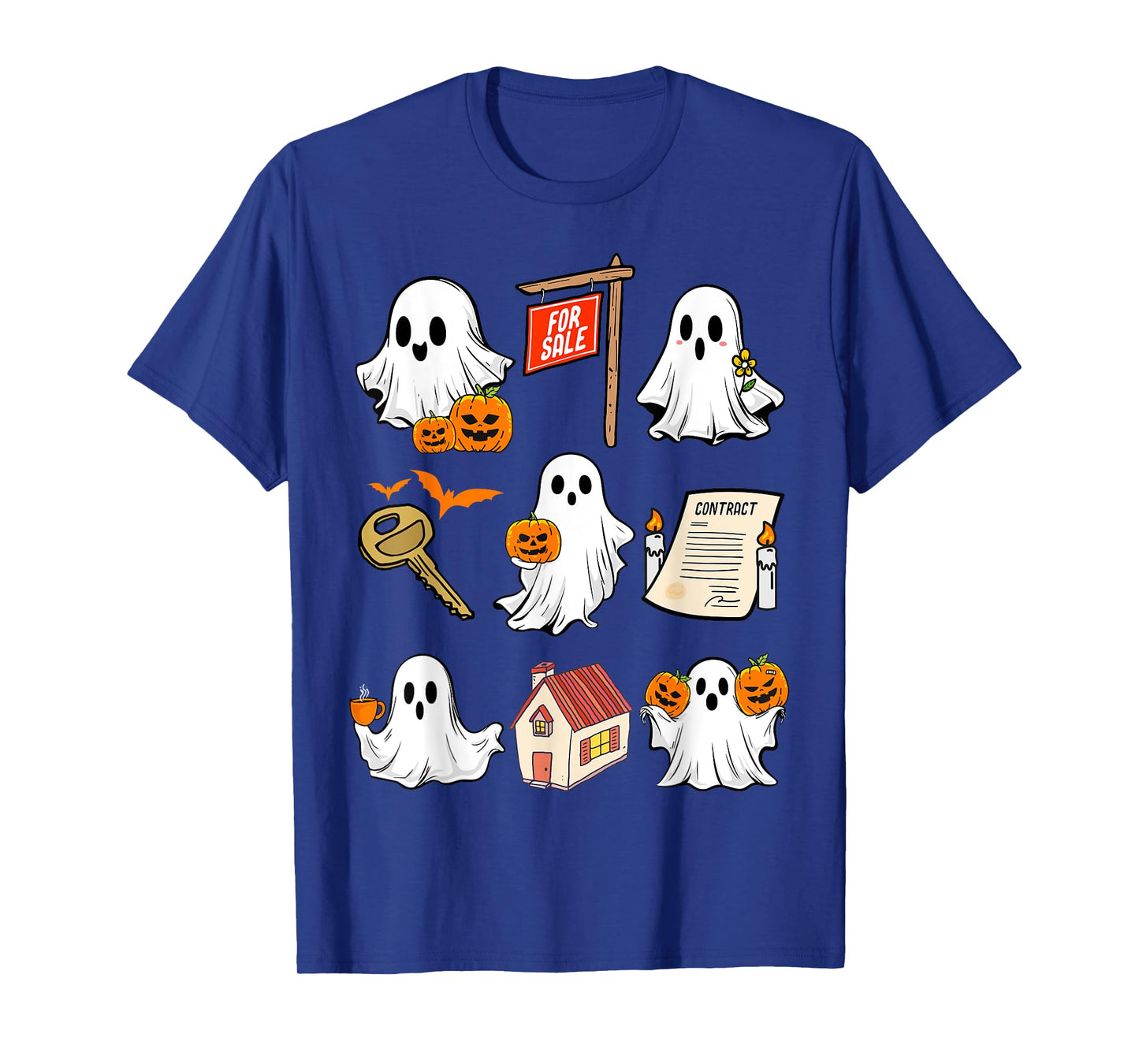 Halloween Real Estate Agent Spooky Ghost Boo Broker Realtor T-Shirt