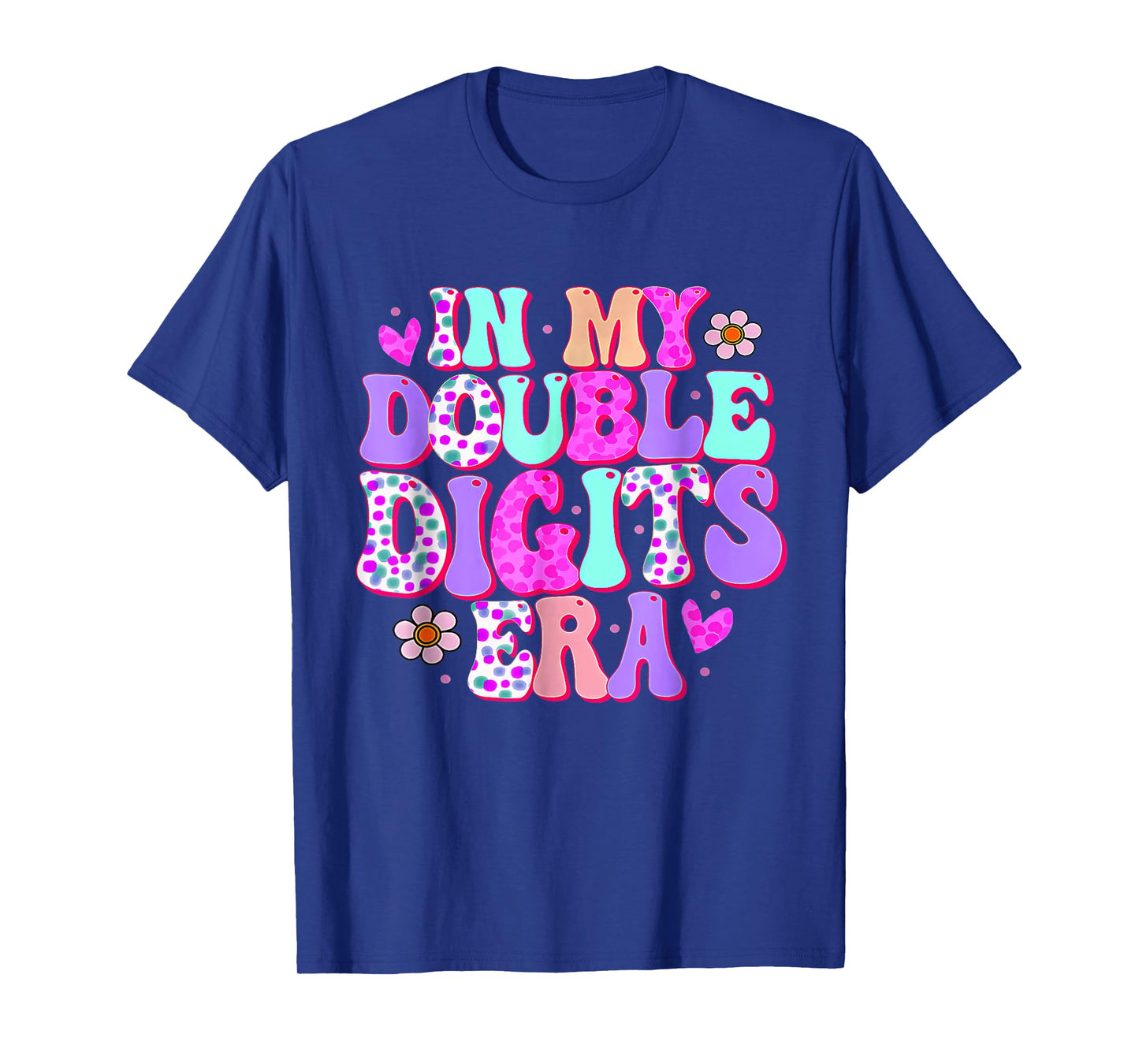 In My Double Digits Era 10 Year Old Gift Birthday Girl Retro T-Shirt