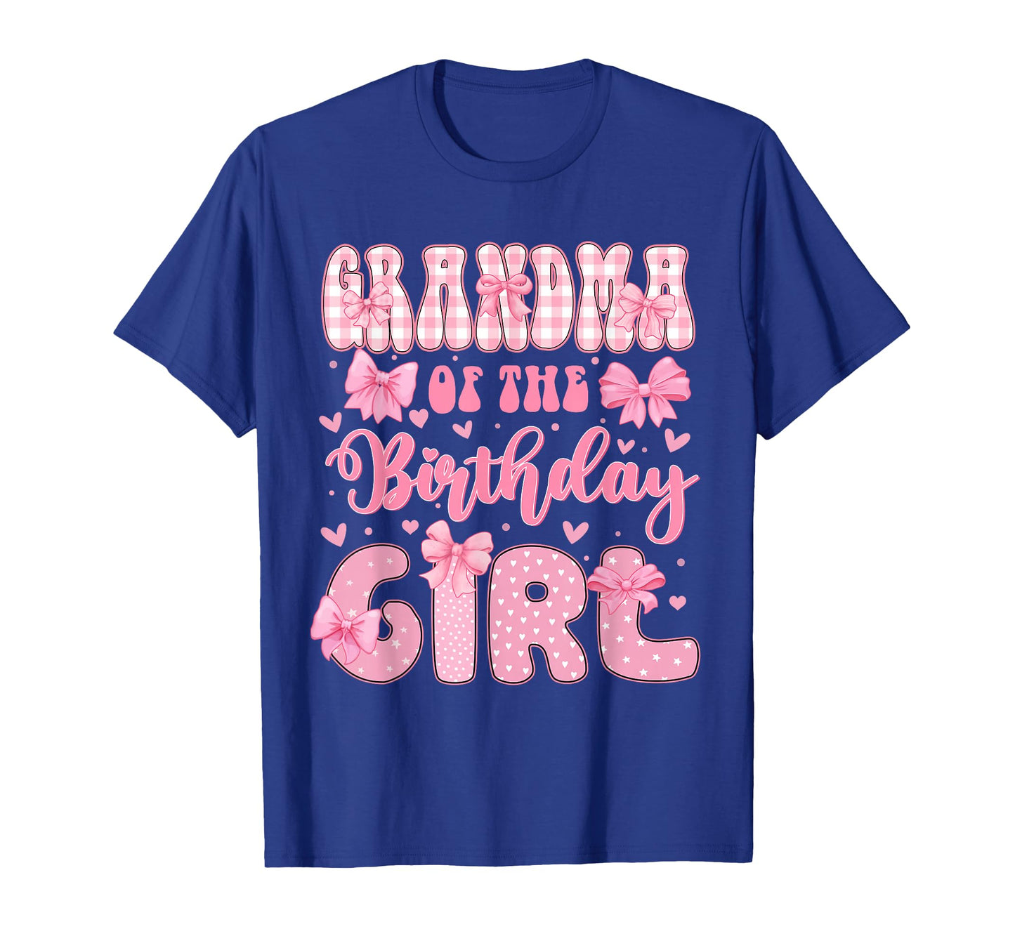 Grandma Of The Birthday Girl Family Pink Coquette Bow Bday T-Shirt