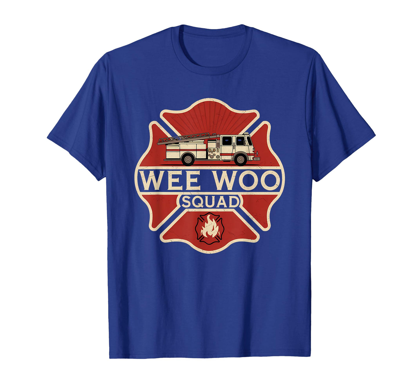 Wee Woo Squad Funny Firefighter Fire Truck Fireman Men Women T-Shirt