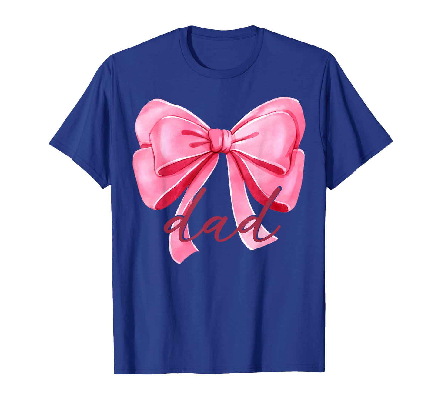 Dad Pink Bow Birthday Baby Shower Family Pink Ribbon T-Shirt