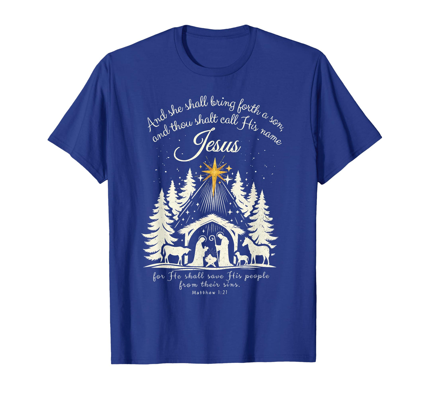 Jesus Christian Christmas Xmas Tree Family Pajamas Holiday T-Shirt