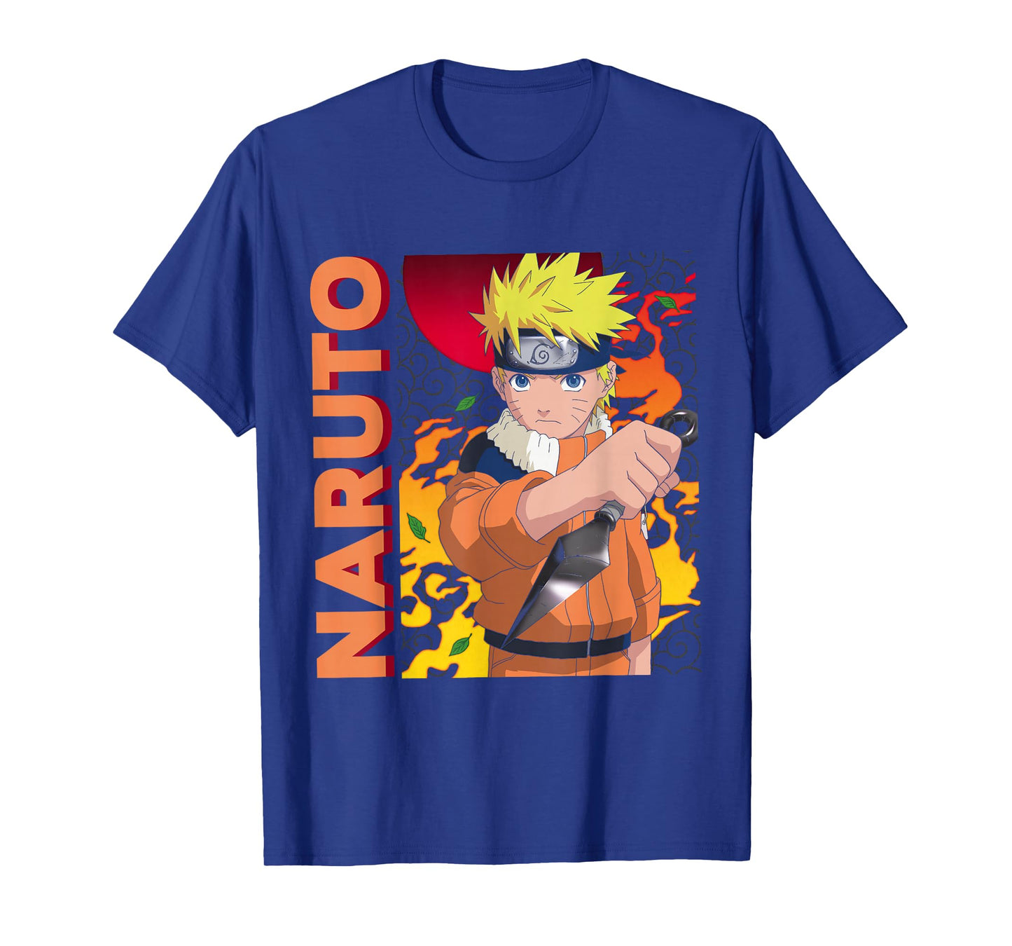 Naruto Main Character On Elemental Background T-Shirt