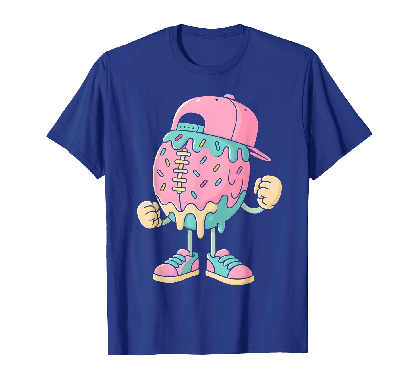 Football Drip Girls Ice Cream Drip Youth Sports Game Day T-Shirt