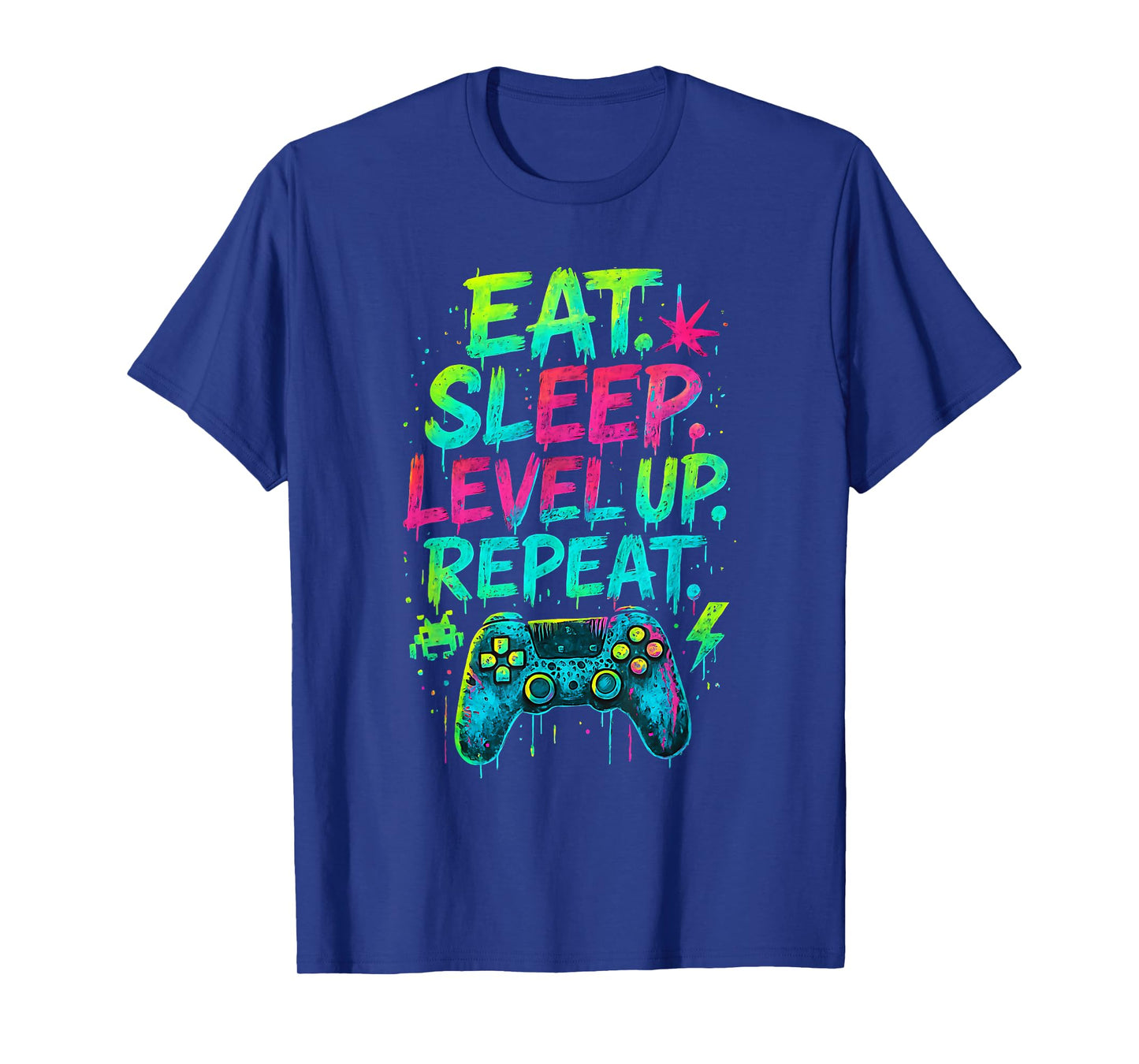 Eat Sleep Level Up Repeat Funny Gamer Video Game T-Shirt