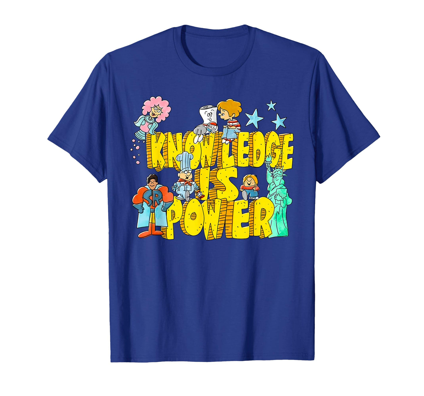 Knowledge Is Power Womens Graphic Kids Humor Teacher Gift T-Shirt