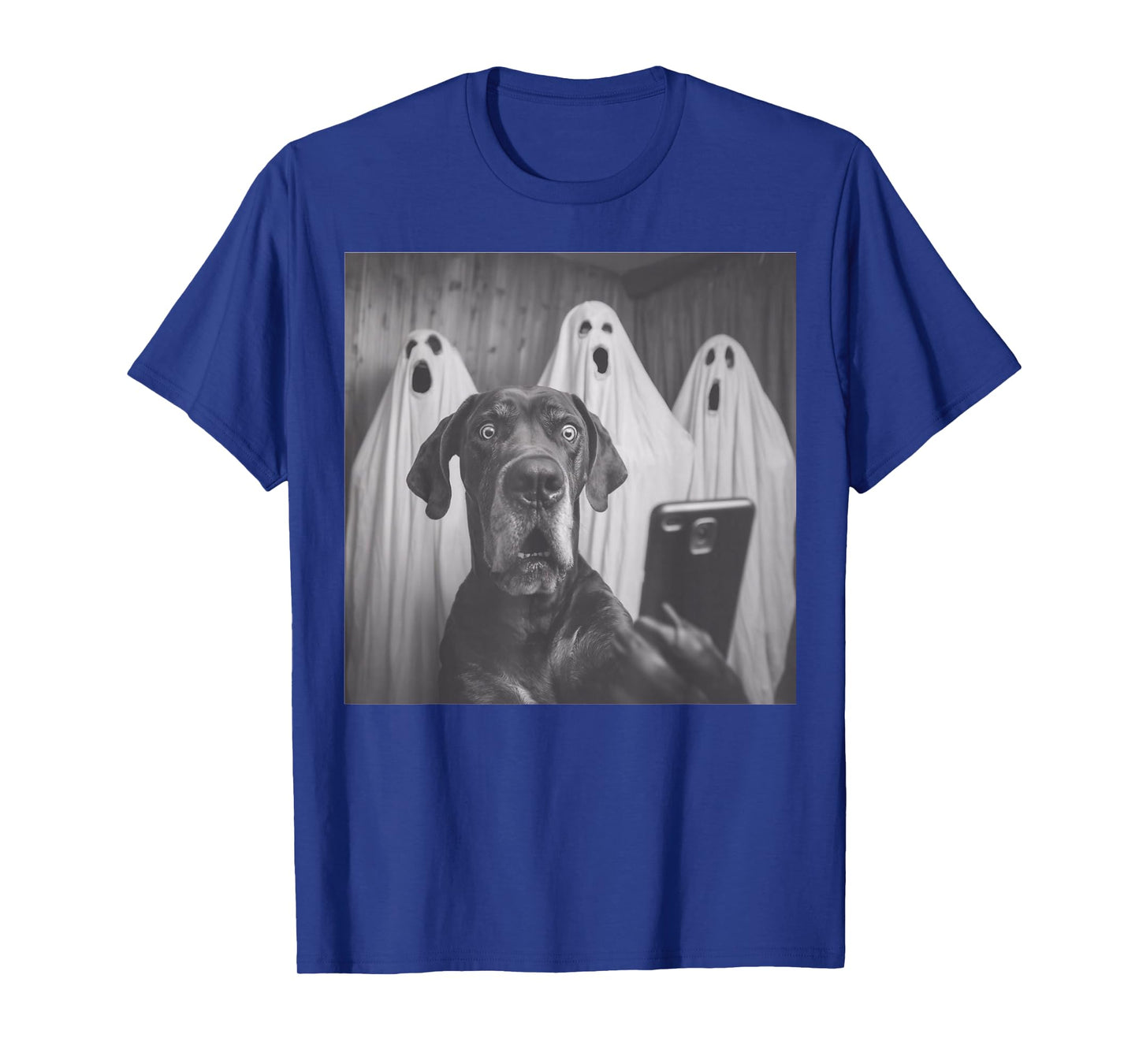 Funny Great Dane Selfie Halloween Ghost Design T-Shirt