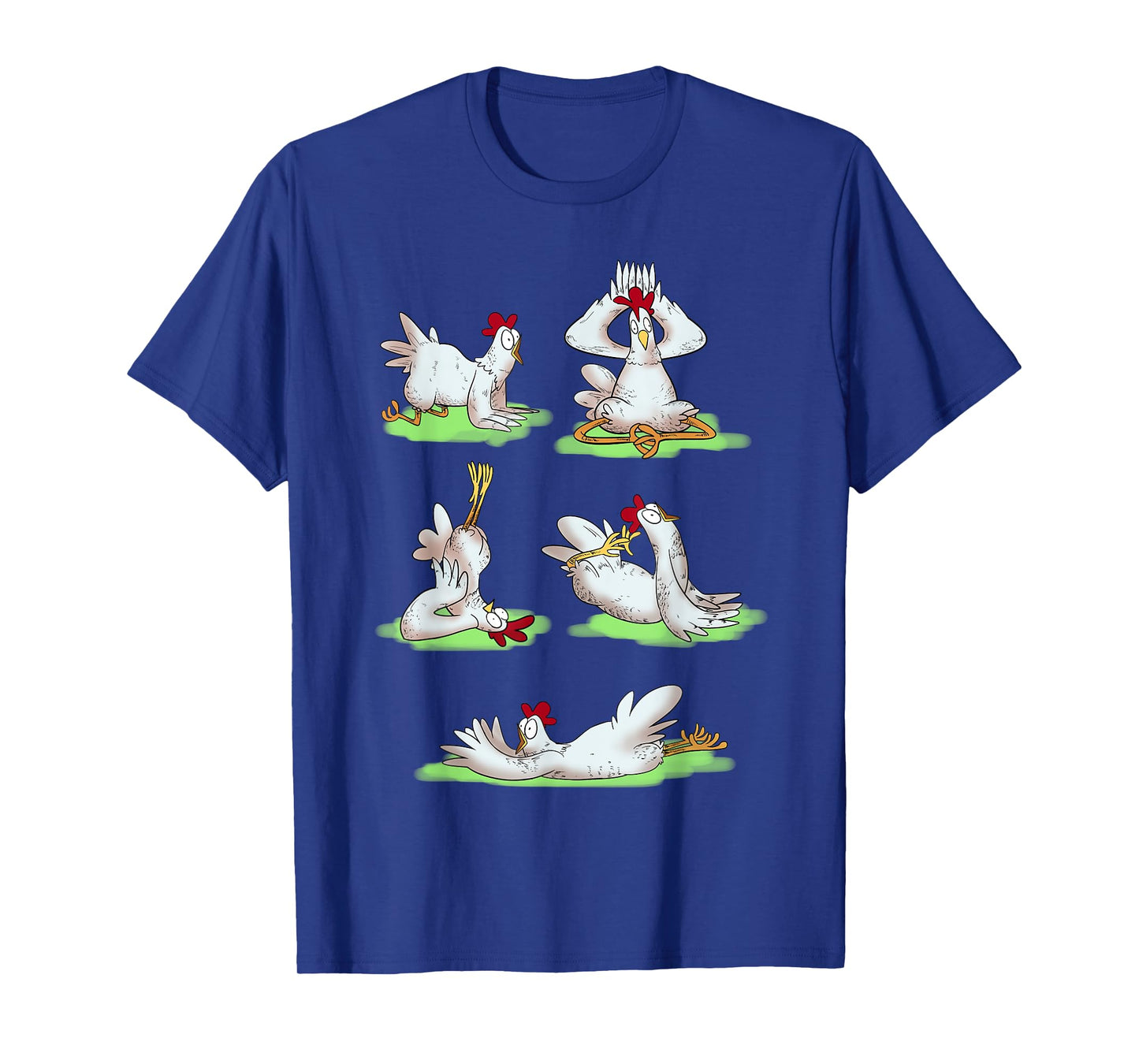 Funny Chicken Yoga Figures T-Shirt