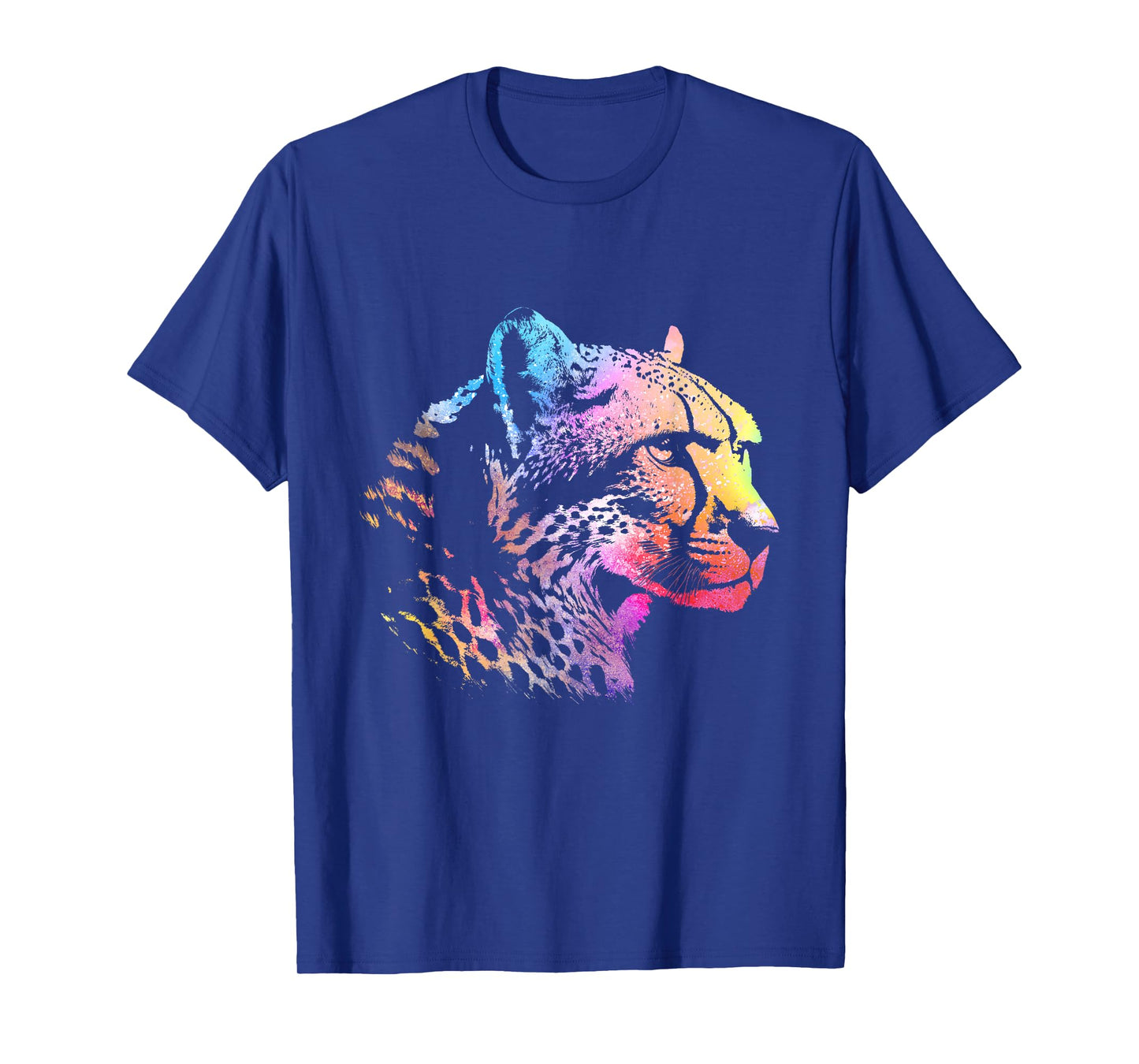 Rainbow Cheetah Face - Wildlife Safari Zookeeper Zoologist T-Shirt