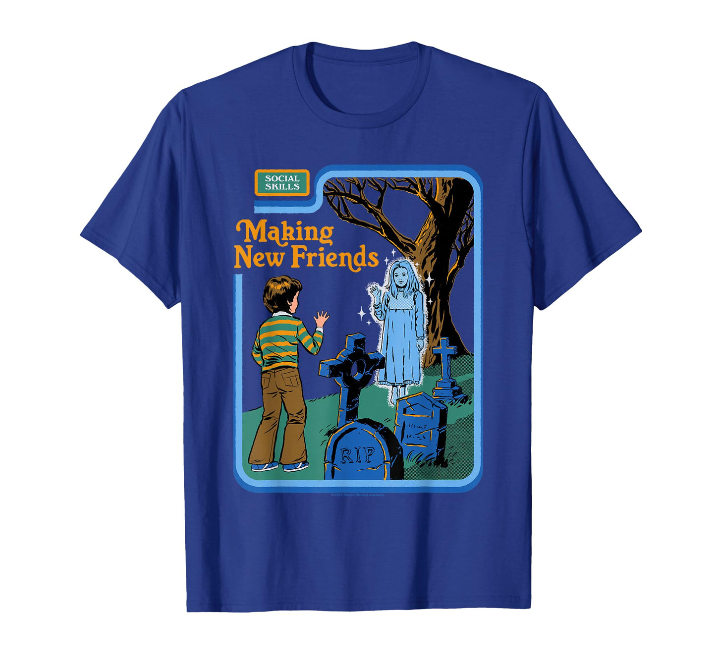 New Friends Ghost Sarcastic Retro Vintage Funny Adult Humor T-Shirt