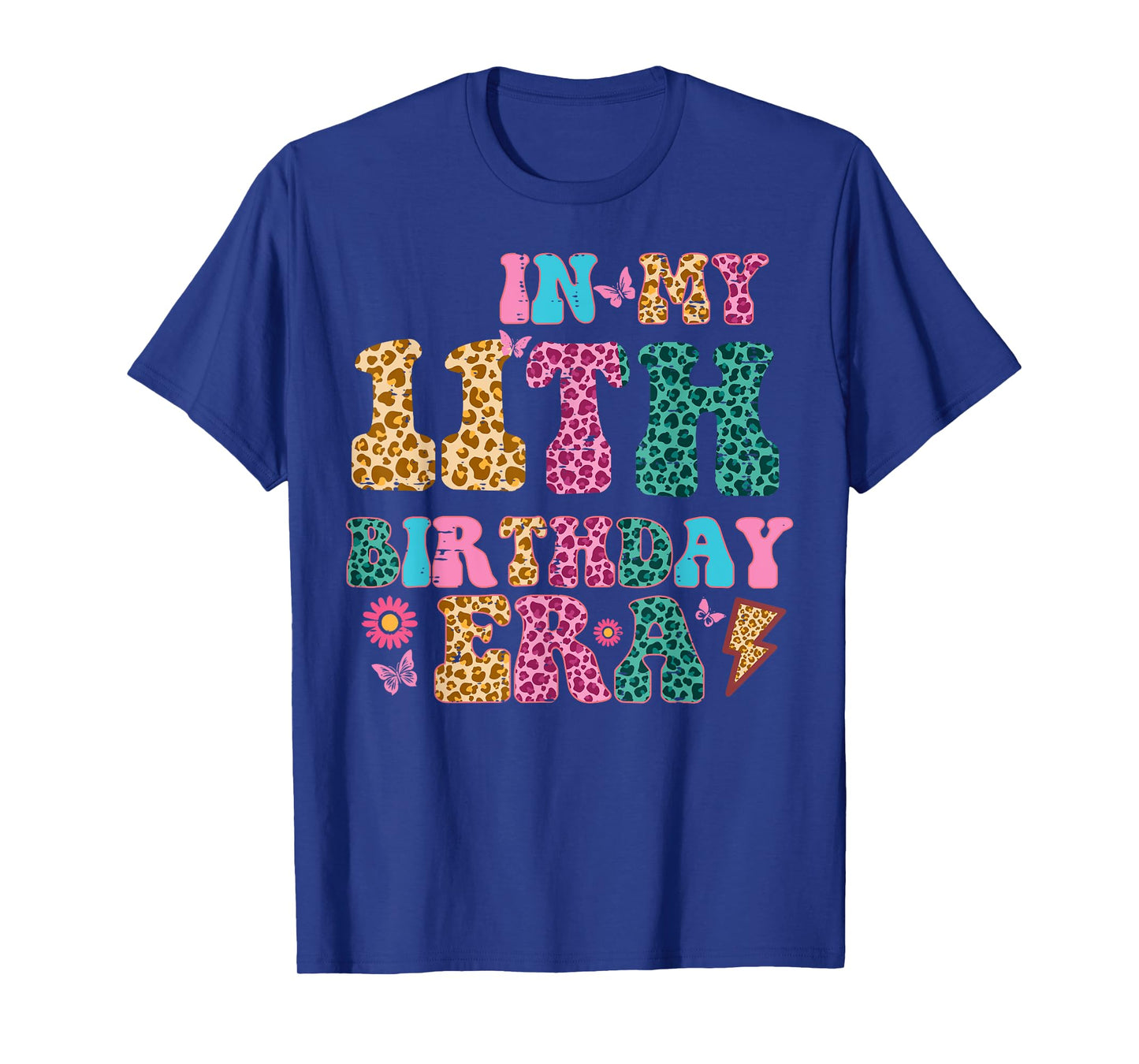In 11th Birthday Era Leopard 11 Eleven Year Old Bday Girls T-Shirt