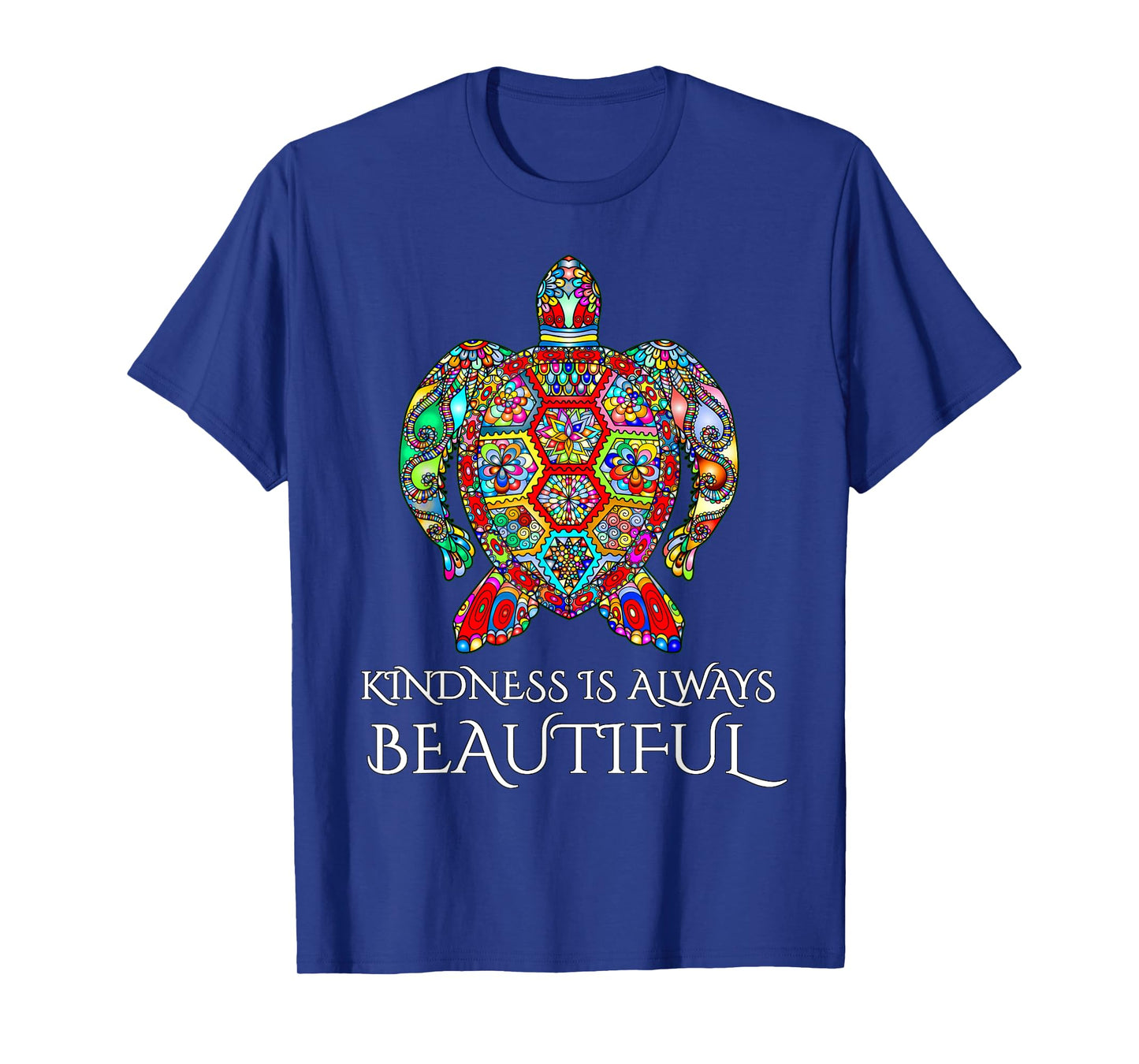 Sea Turtle Mandala Vibrant Art Ocean Life Kindness T-Shirt T-Shirt