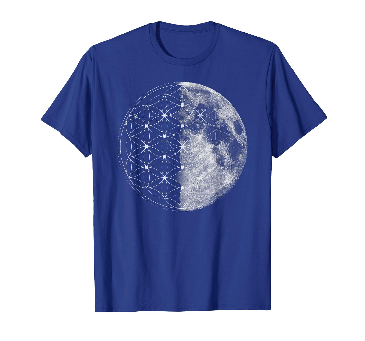 The Dharma Store - Flower of Life Moon - Sacred Geometry T-Shirt