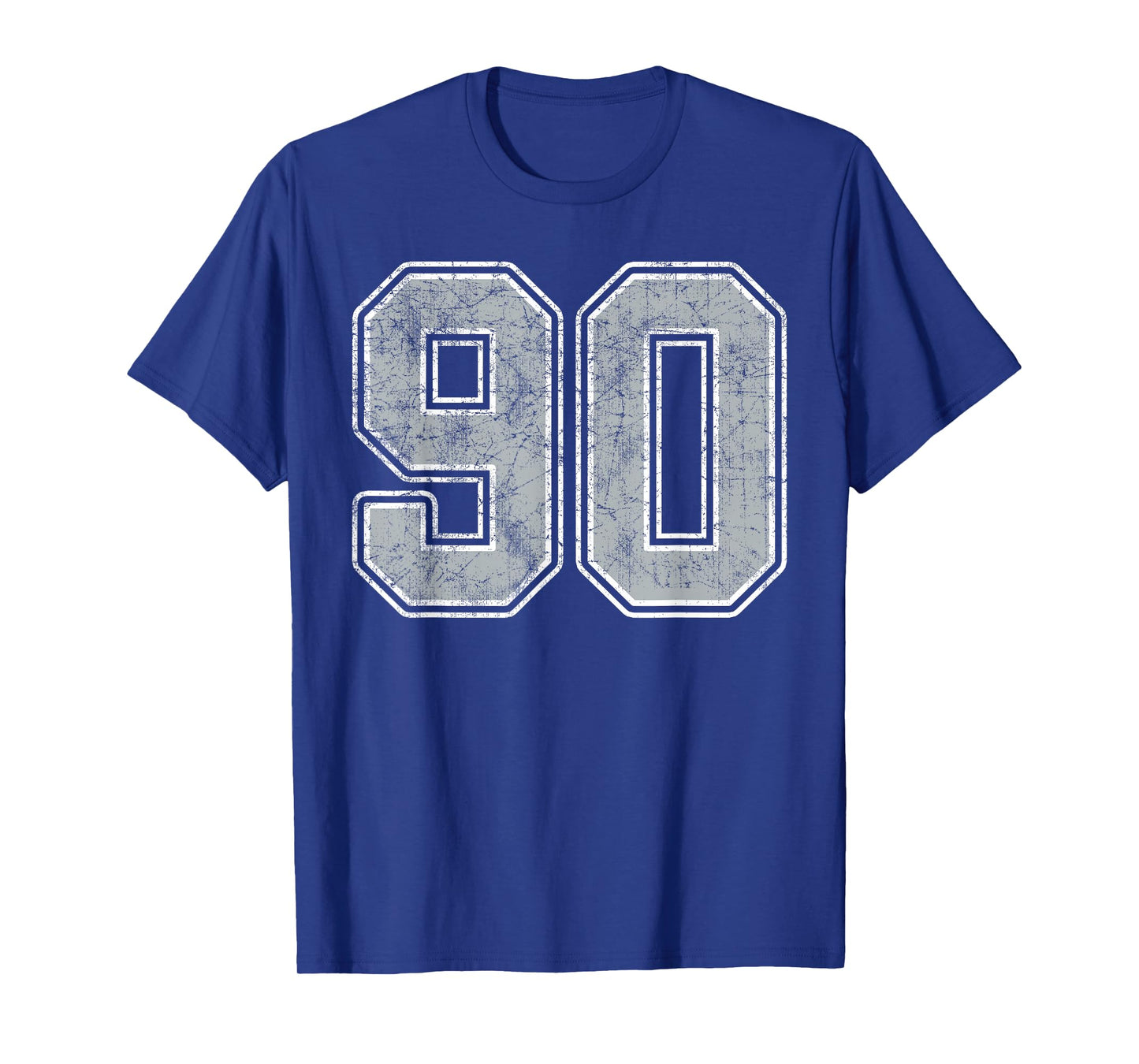 Silver White Number 90 Jersey Player Uniform #90 T-Shirt
