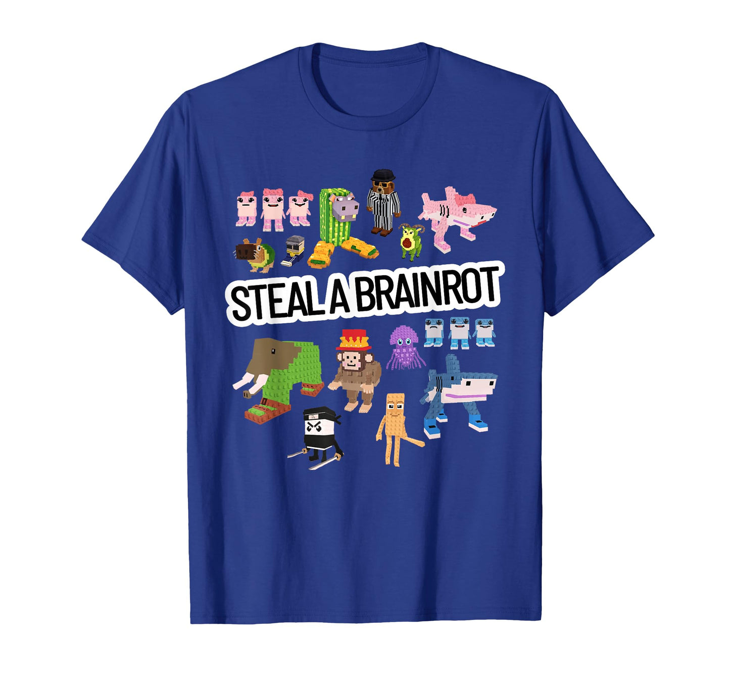 Funny Steal a Brain Rot Funny Gamer Design T-Shirt