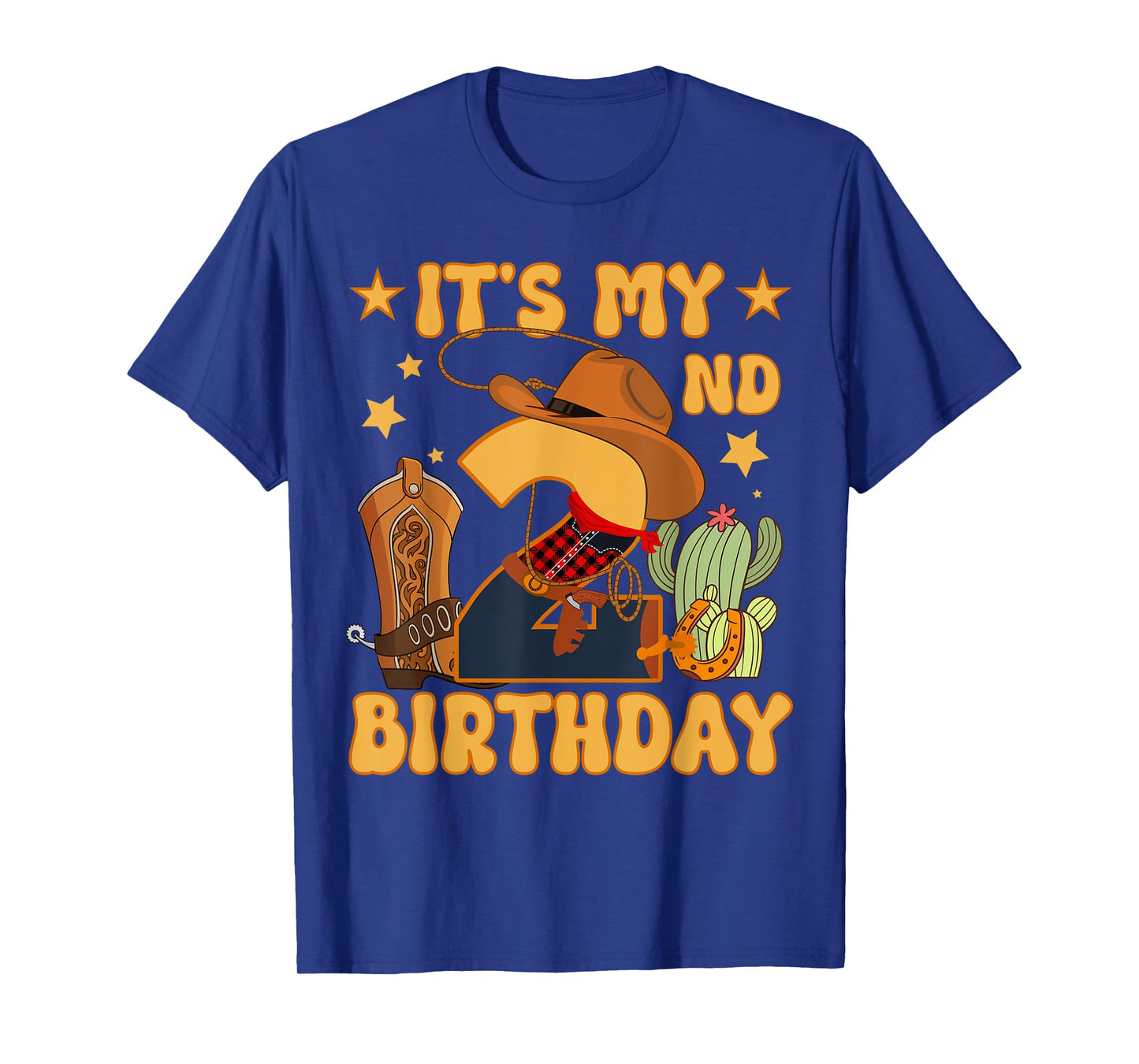 It's My 2nd Birthday Cowboy Rodeo Horse 2 Year Old Bday Boy T-Shirt