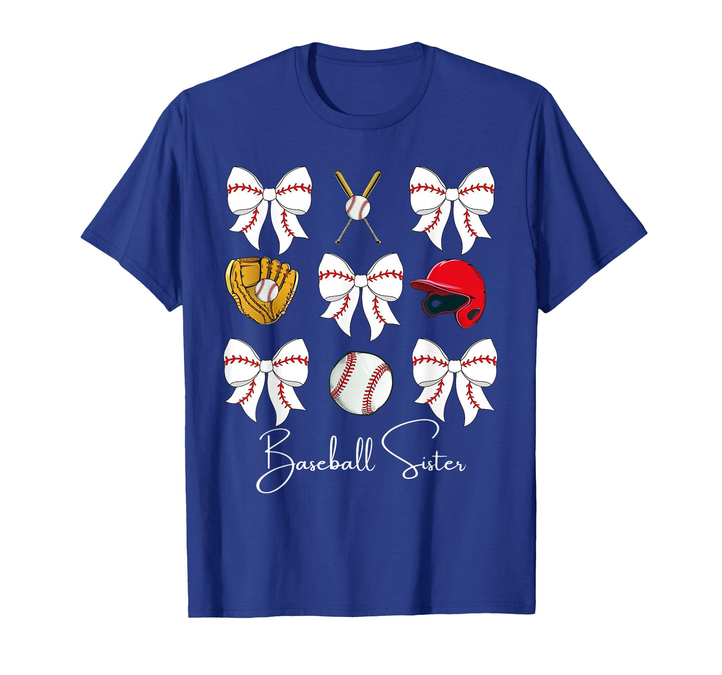 Baseball Sister Coquette Bow Girls Cheer Baseball T-Shirt