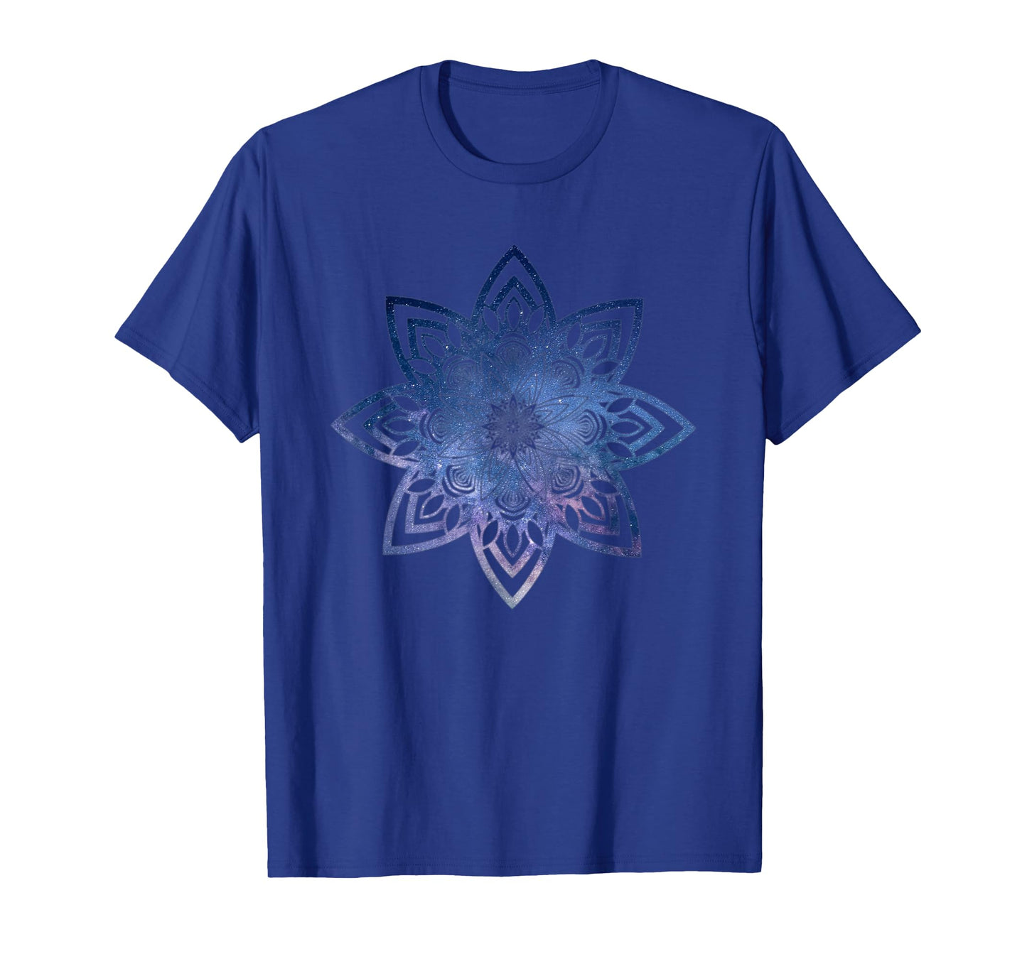 Blue Milkyway Mandala Sacred Geometry Yoga Mantra Om T-Shirt