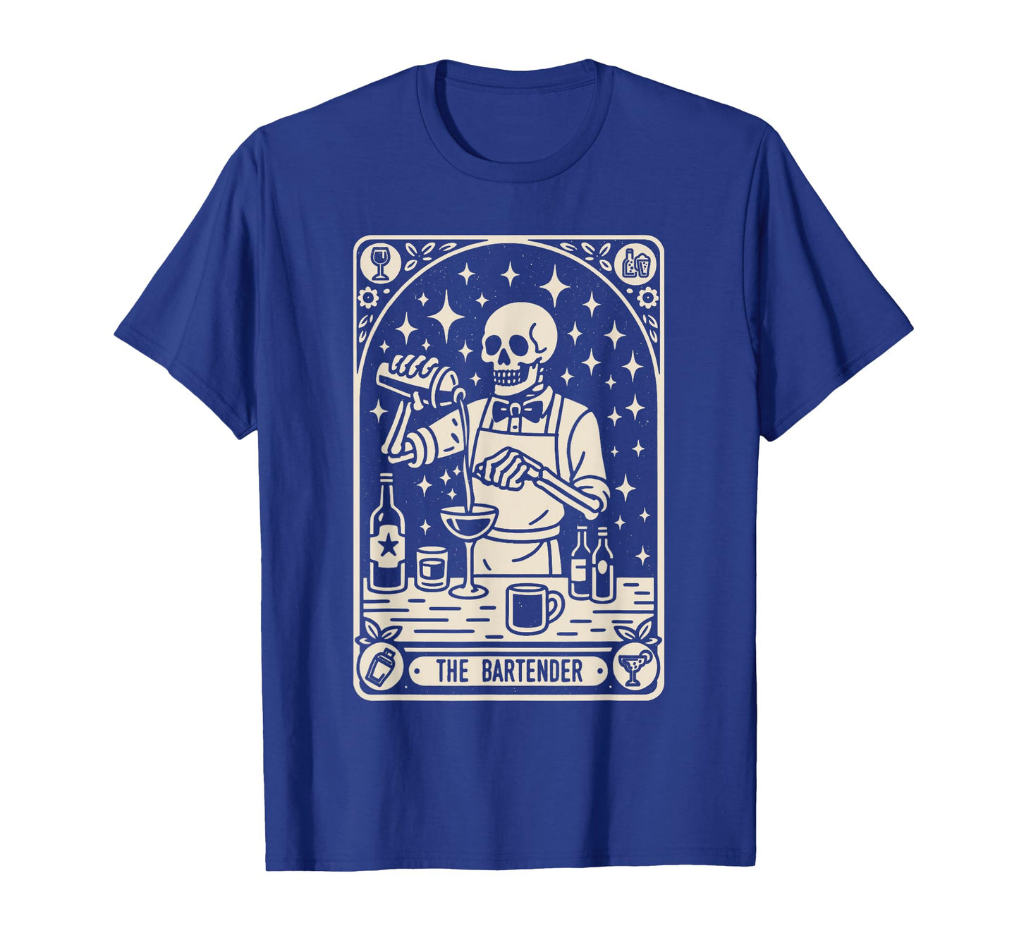The Bartender Tarot Card Halloween Mixologist Barman T-Shirt