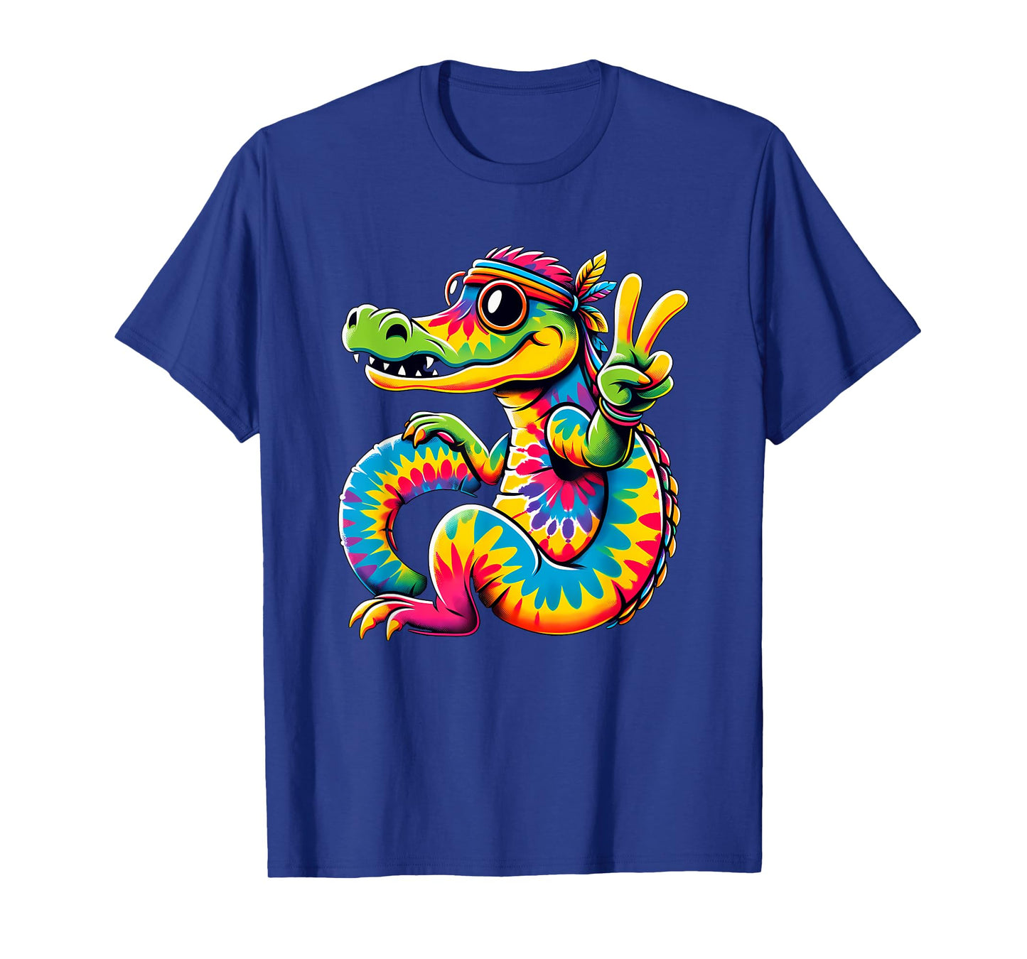 Peace Sign Tie Dye Alligator T-Shirt