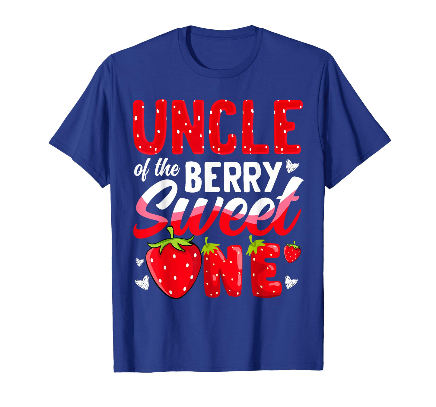 Uncle Of The Berry Sweet One Strawberry 1st Birthday T-Shirt