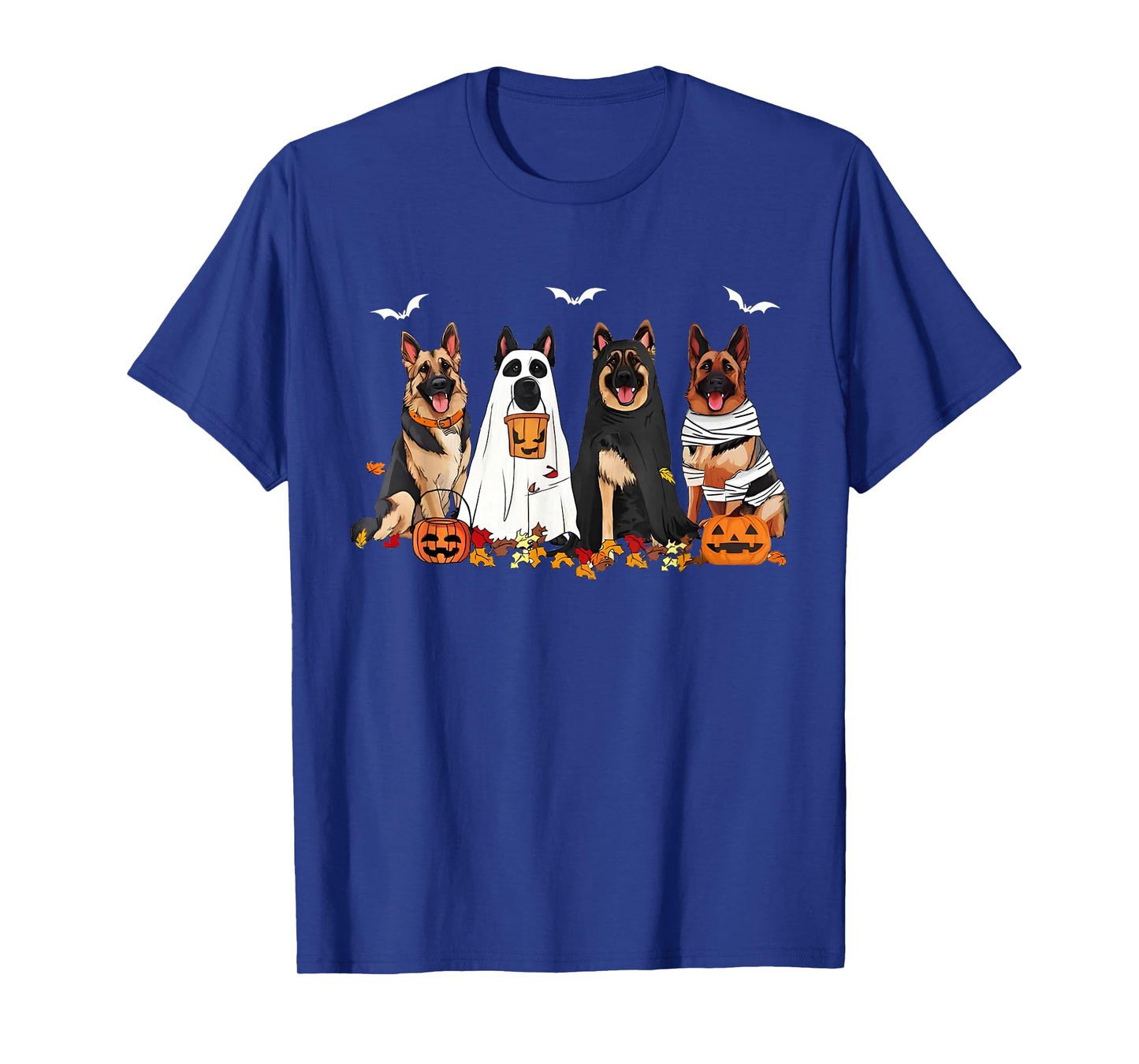 Funny Ghost German Shepherd Halloween Dog Mom Dog Witch T-Shirt