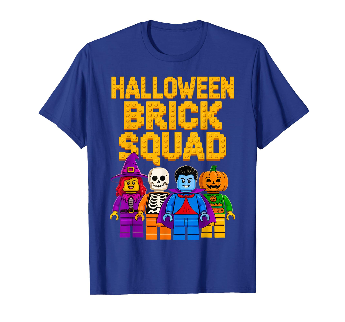 Halloween Costume Master Builder Bricks Blocks Building Kids T-Shirt