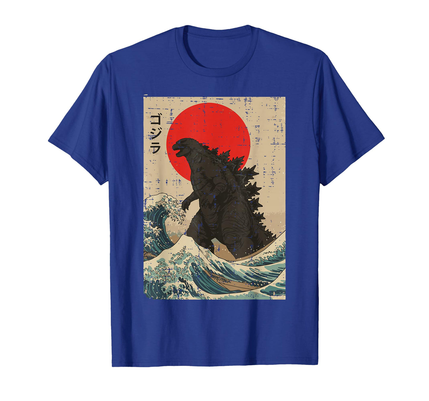 Japanese Kaiju Wave Red Sun Japan Monster Men Women Kids T-Shirt