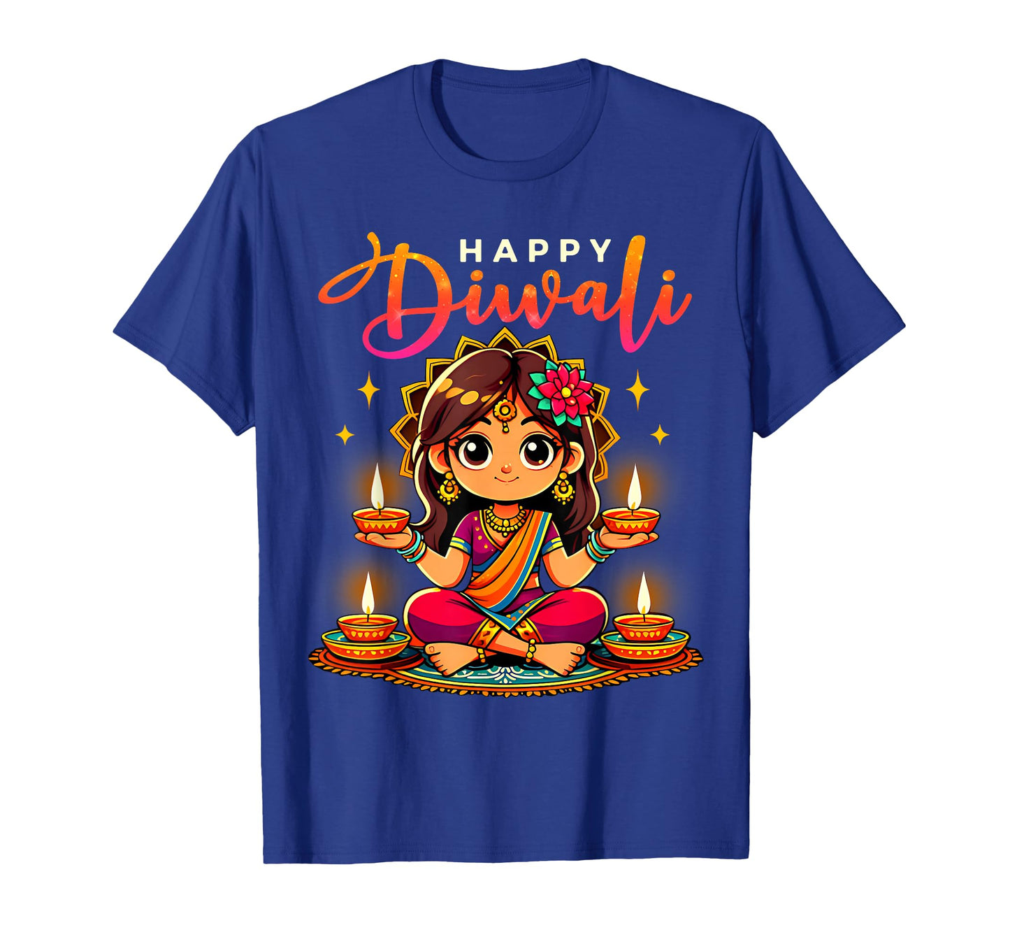Happy Diwali Funny Festival Proud Indian Girl Kids Toddlers T-Shirt