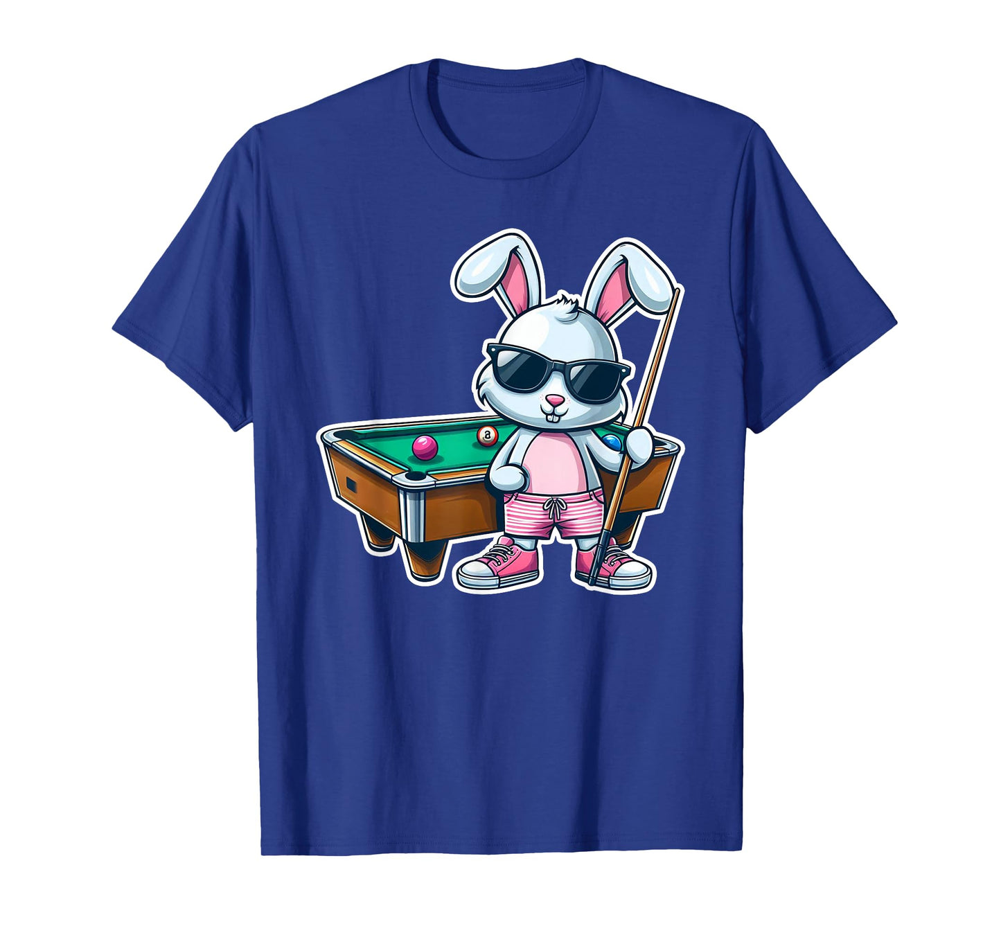 Funny Easter Day Bunny Dunking Billiards Boys Kids Men T-Shirt