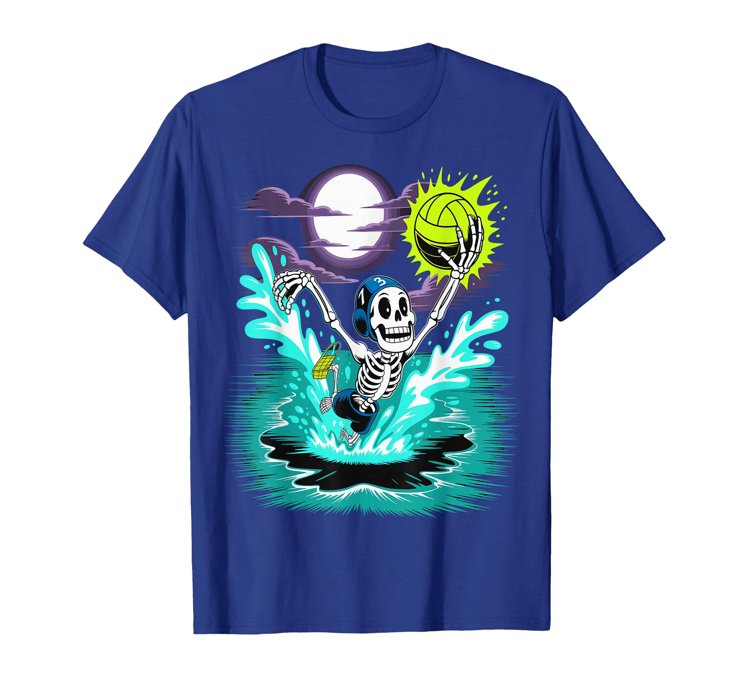 Funny Skeleton Water Polo Halloween Sports T-Shirt