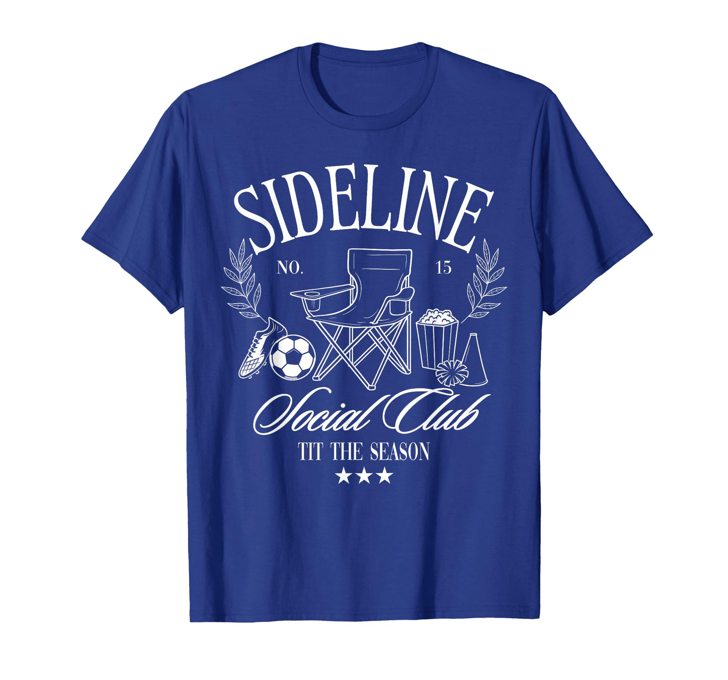 Women Sideline Social Club Soccer Mom Game Day for Mother T-Shirt