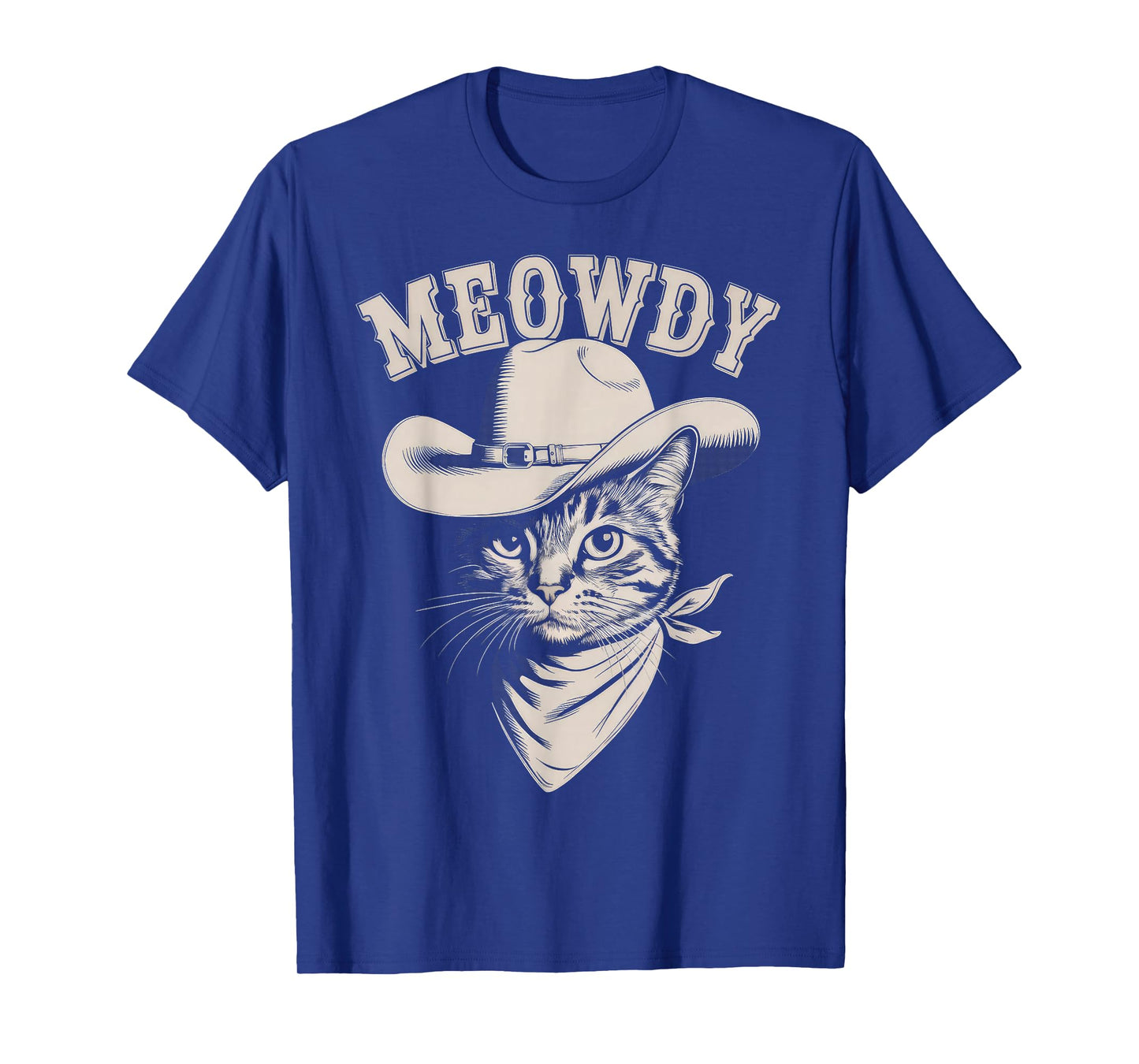 Meowdy Cat Funny Cowboy Western Graphic Cat Lady Cat Dad T-Shirt