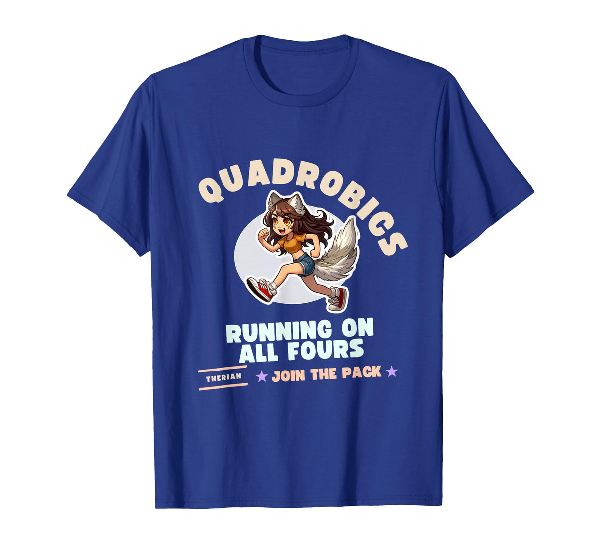 Quardrobics Therian Gear For Teen Tween Girl Fox Wolf Cat T-Shirt