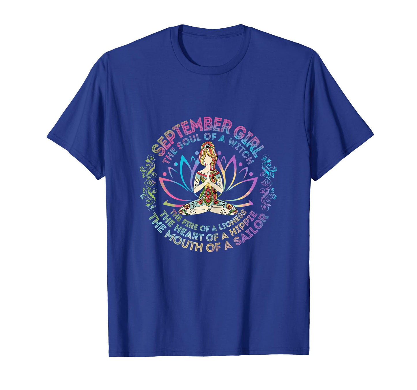 Womens September Girl The Soul Of A Witch Birthday Hippie Soul T-Shirt