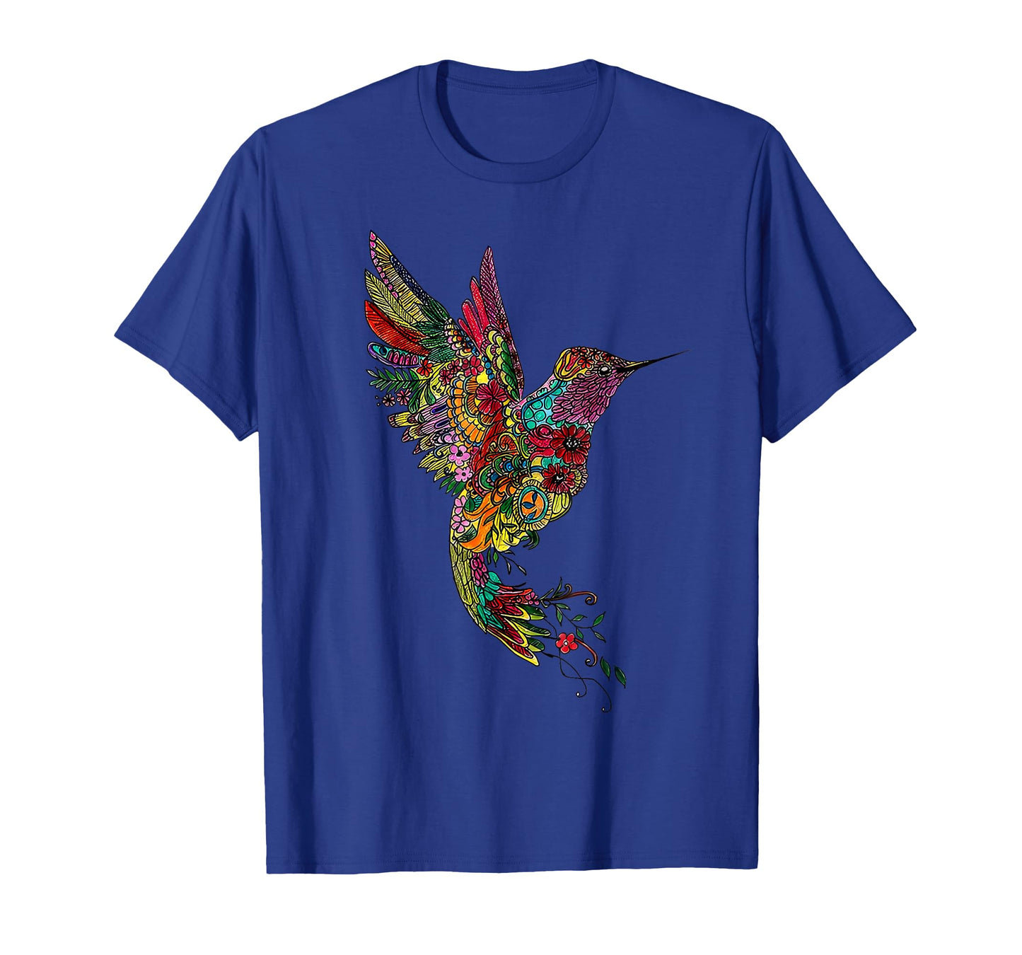 Mandala Hummingbird Graphic Yoga Art Spiritual Meditation T-Shirt