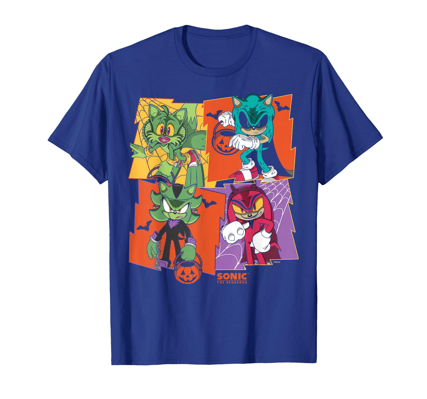 Sonic The Hedgehog Halloween Creepy Monster Portraits T-Shirt