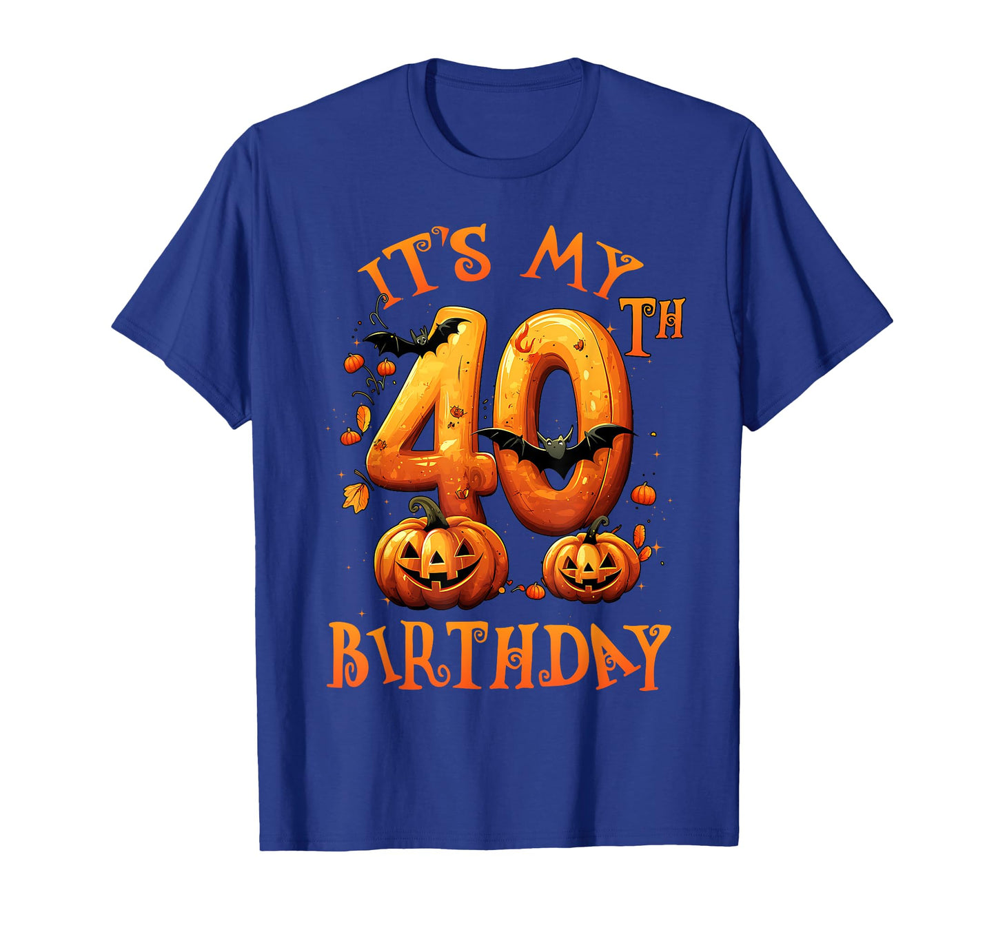 Boo It's My 40th Birthday Halloween Pumpkin 40 Years Old T-Shirt