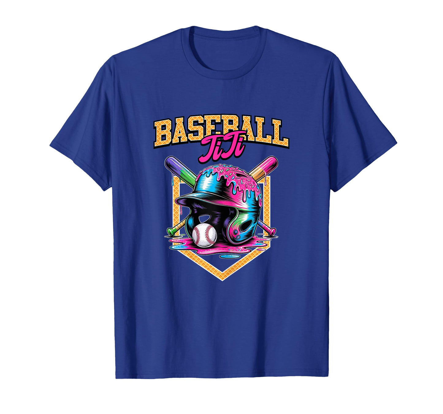 Baseball Titi Tie Dye Baseball Drip For Women Girls T-Shirt