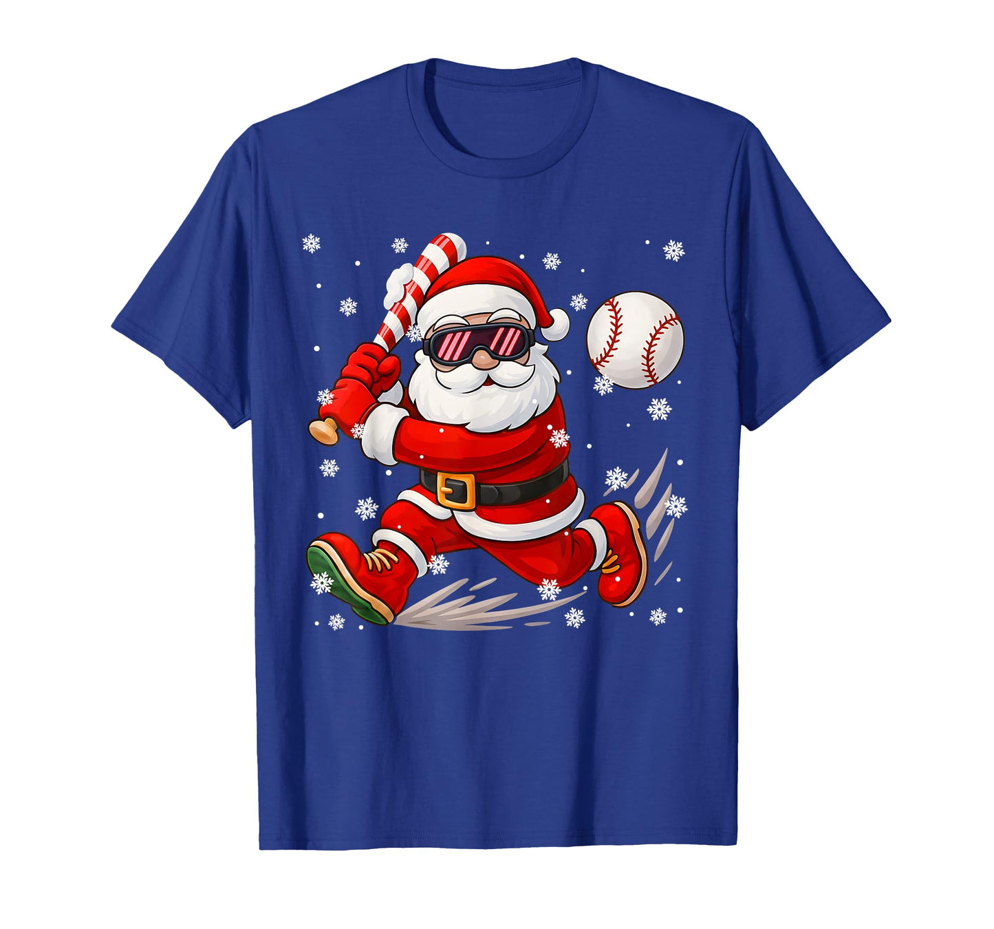 Funny Santa Baseball Christmas Pajamas Xmas Men Boy Toddlers T-Shirt