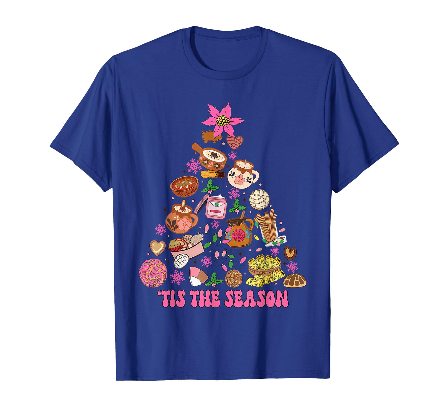 Tis The Season Mexican Christmas Tree Tamales Pan Dulce T-Shirt