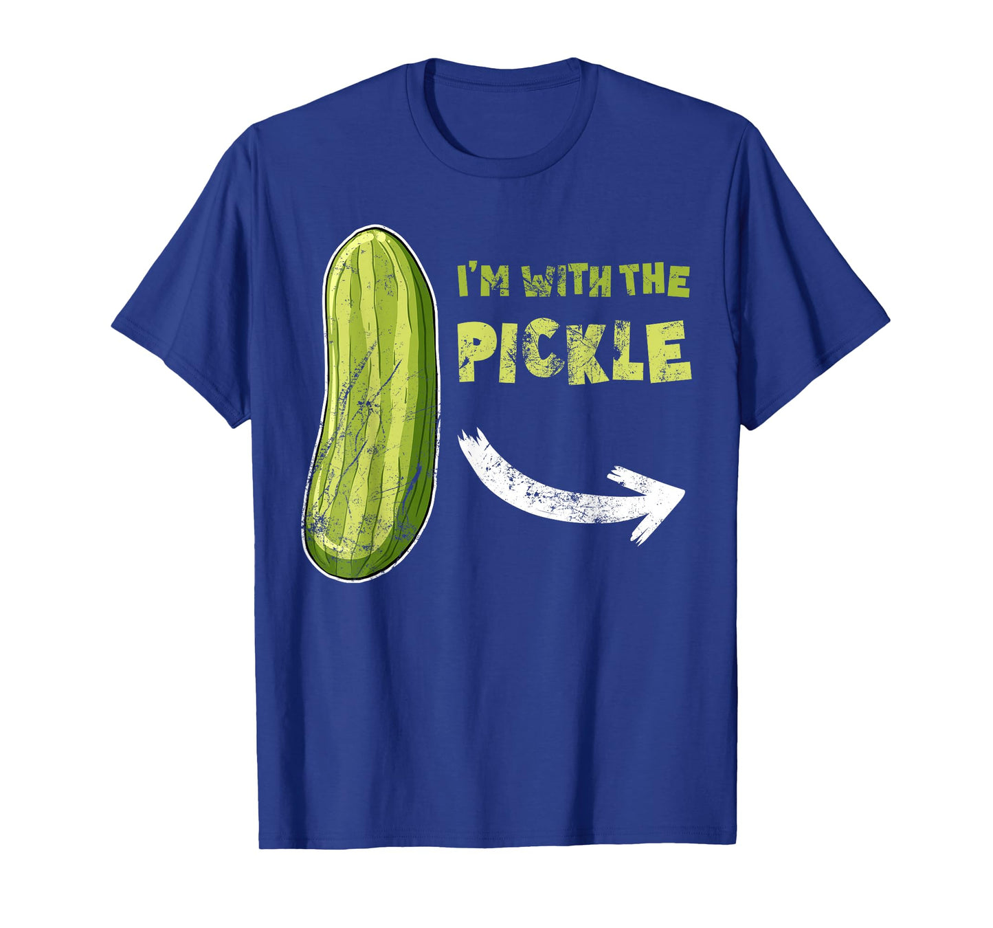 Funny Pickle 'I'm With The Pickle' Matching Halloween T-Shirt for Couples & Families, Black, Unisex, Short Sleeve, Cotton, Small