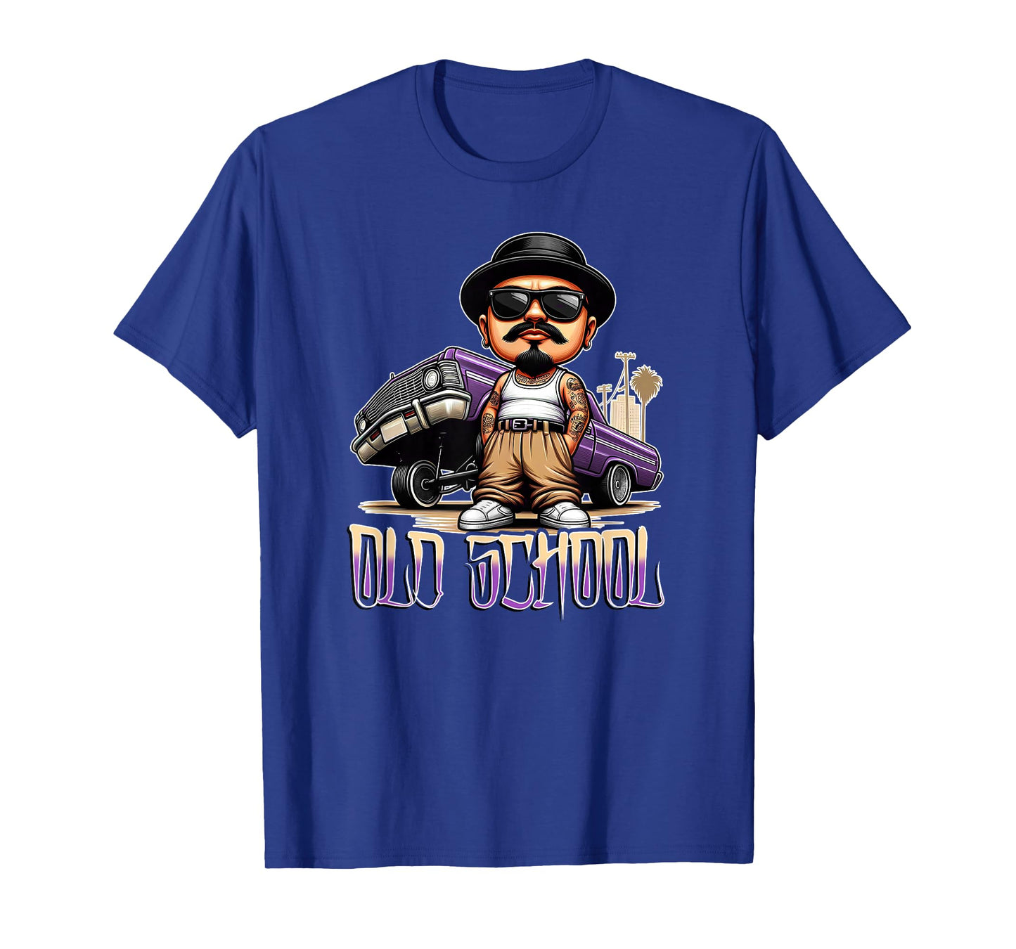 OLD SCHOOL Chicano Low Rider Art Homie Chicano Clothing T-Shirt