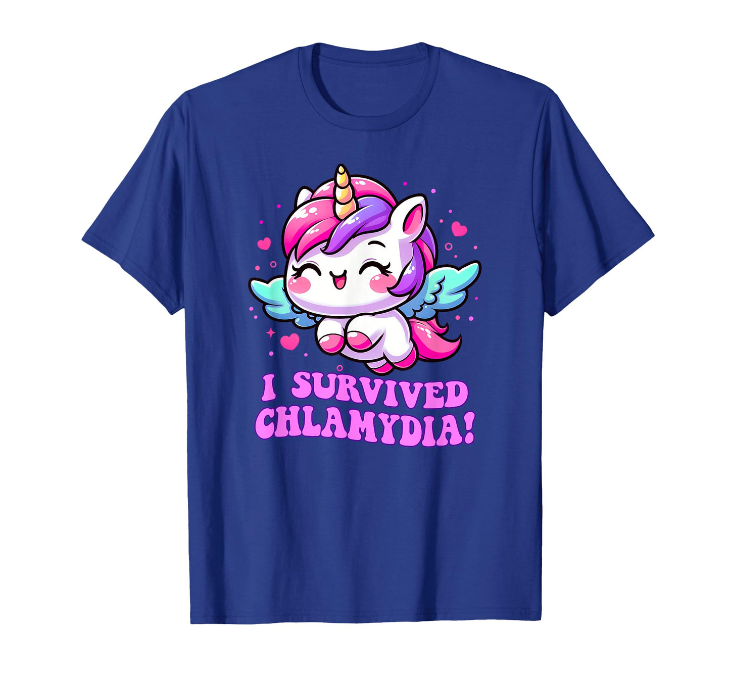 Embarrassing wacky weird adult humor unusual gifts I SURVIVED CHLAMYDIA Funny Inappropriate Cringe Gag Gift Unisex-Adults Black Small Modern Retro T-Shirt