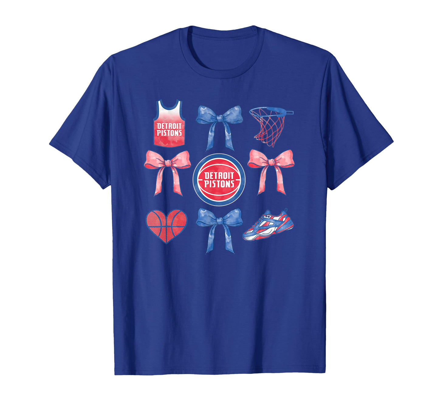 NBA Detroit Pistons Bow Grid T-Shirt