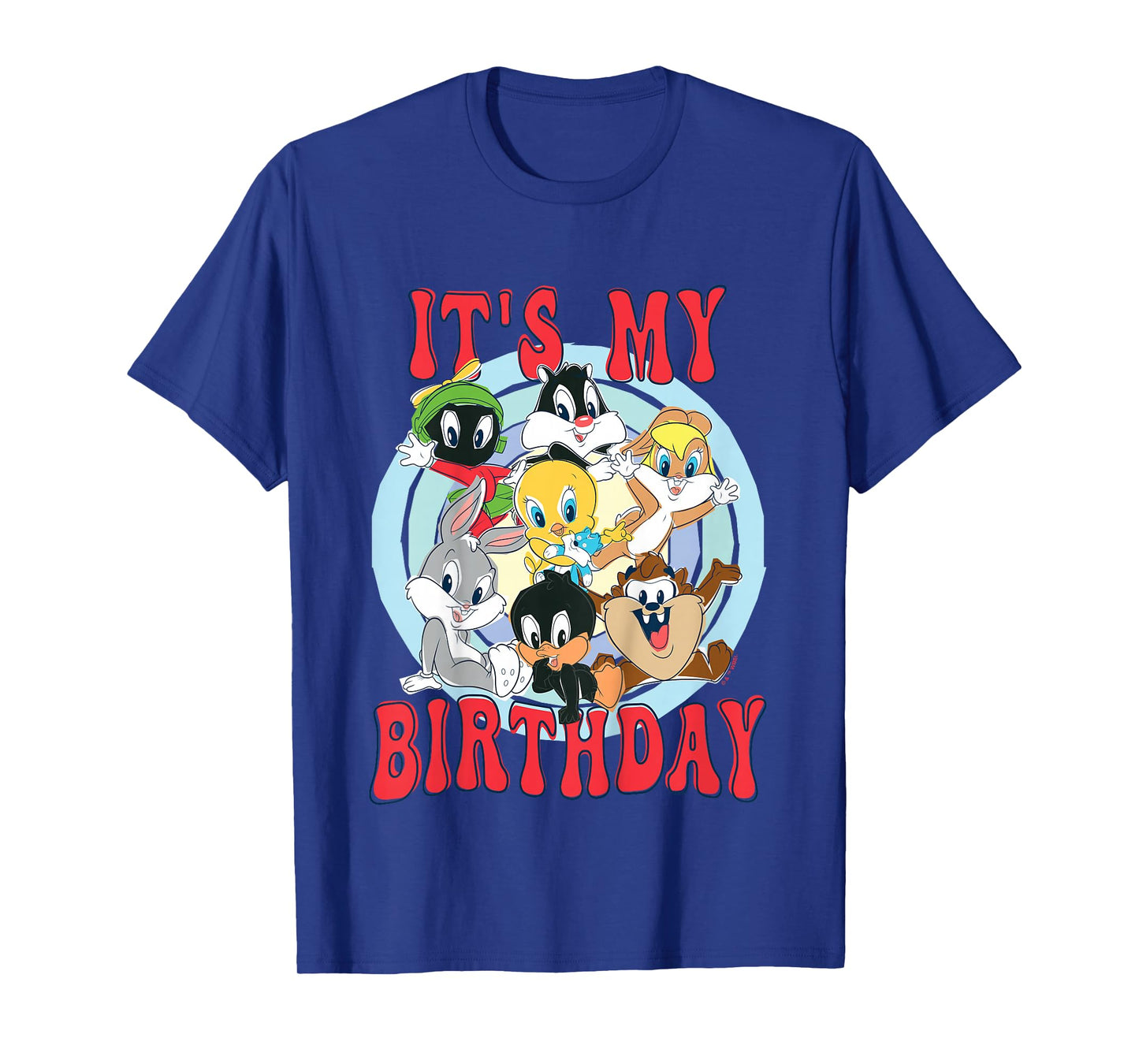 Kids Looney Tunes Looney Group Kid Drawn It's My Birthday T-Shirt