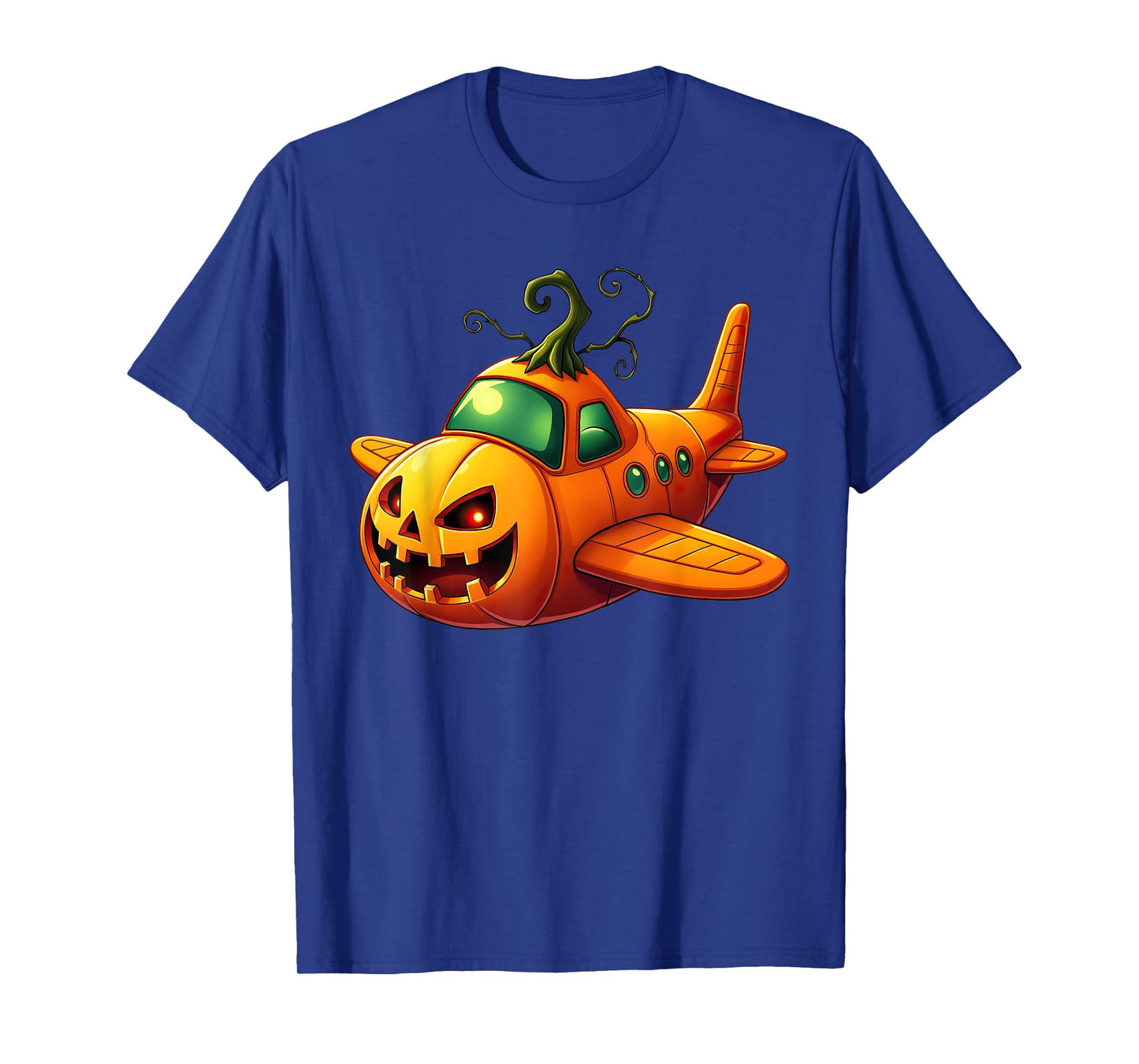 Funny Airplane Pumpkin Pilot Lovers Halloween Mens Boys Kids T-Shirt